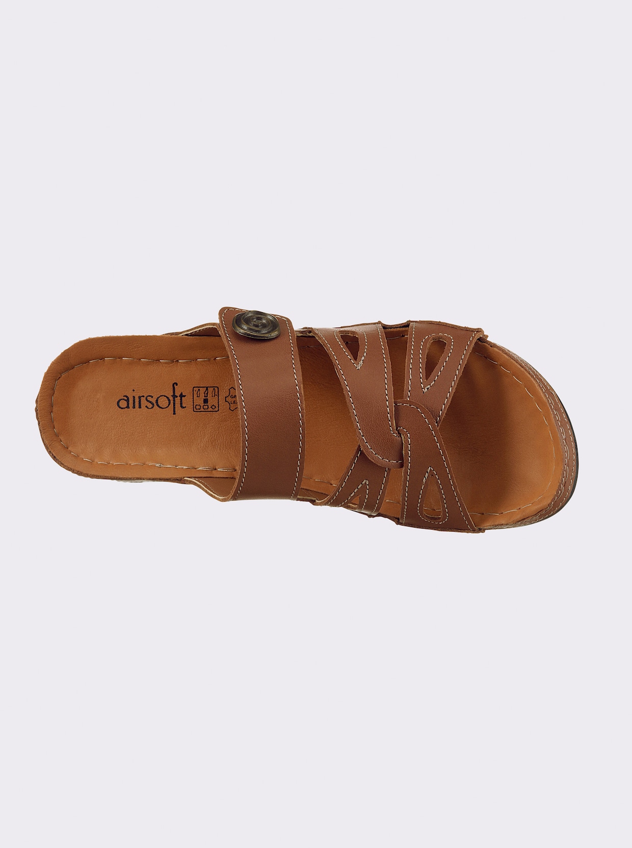 airsoft modern+ Pantolette - cognac