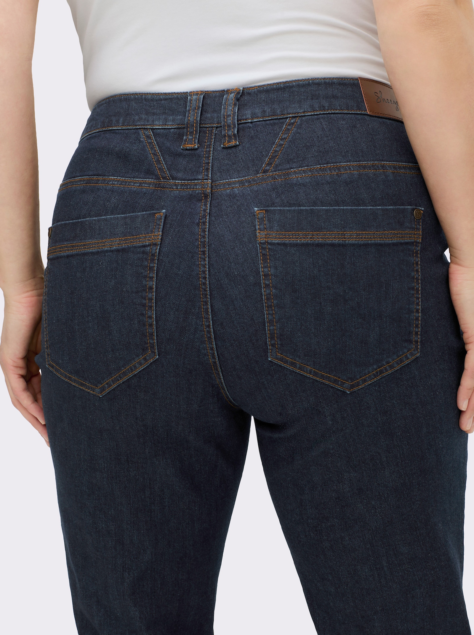sheego Jeans in  5-Pocket-Form - dark blue used