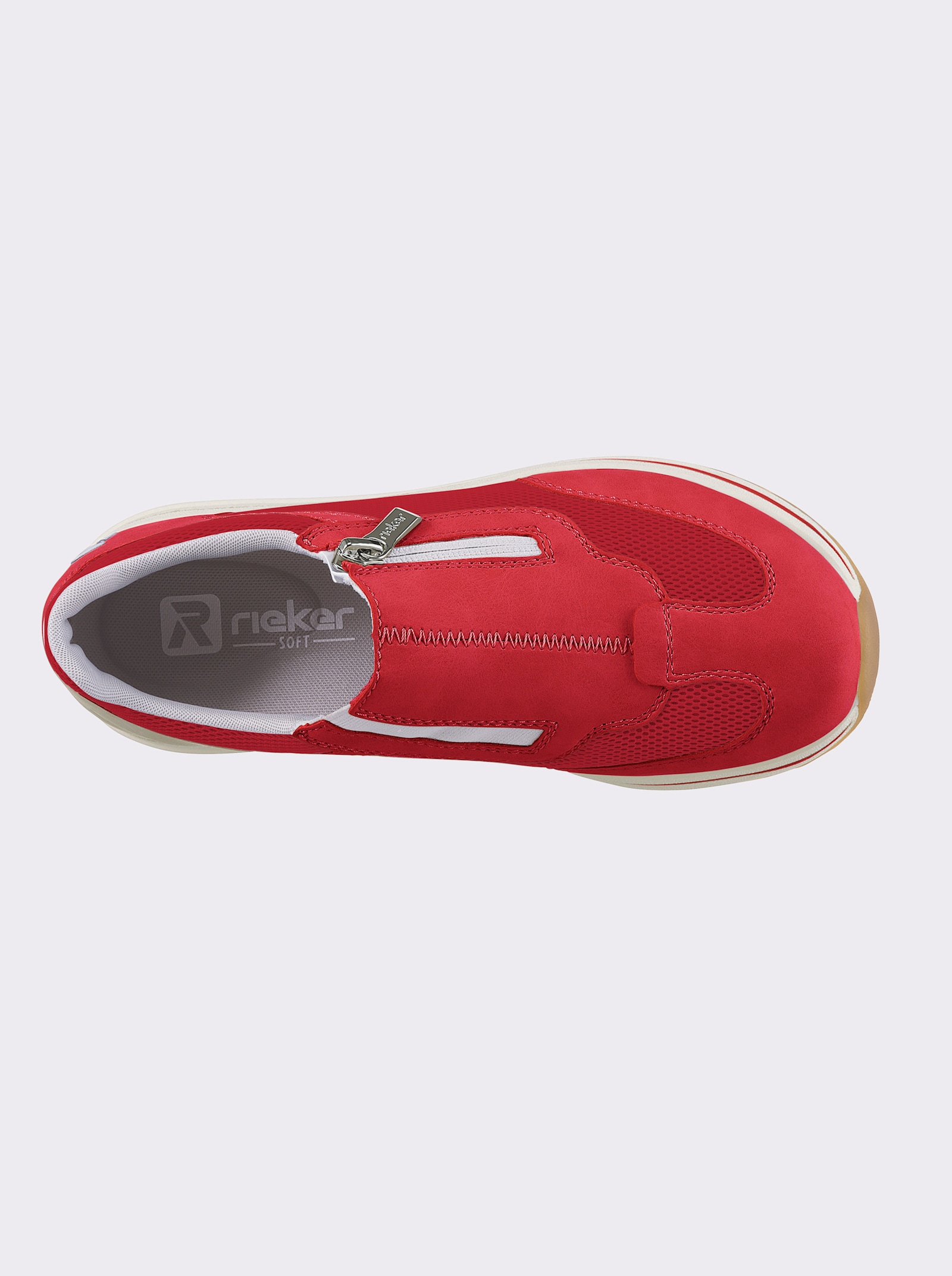 Rieker Slipper mit seitlichem Reissverschluss - erdbeere