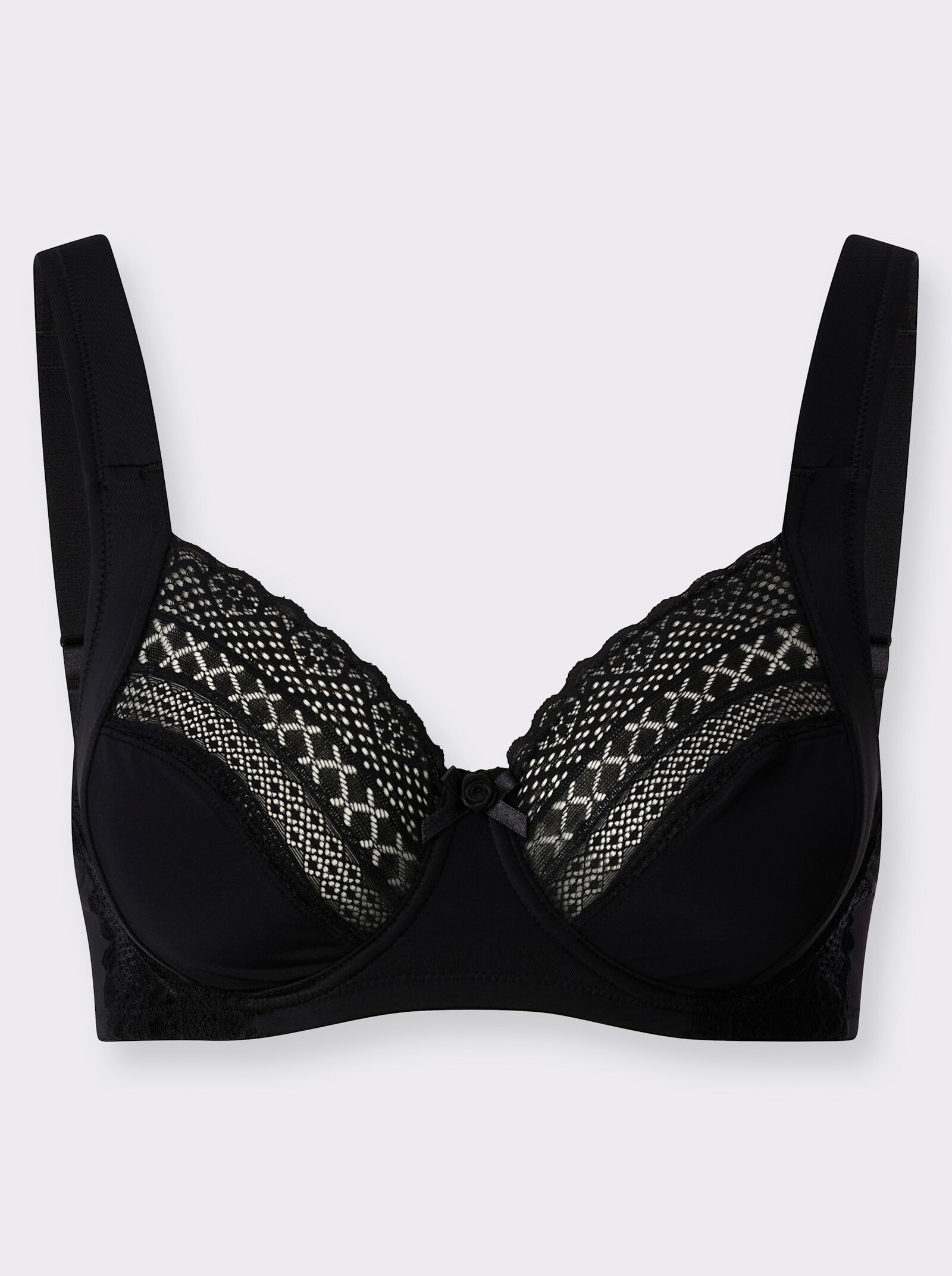 wäschepur Entlastungs-BH mit Bügel mit wattierten Komfortträgern - schwarz