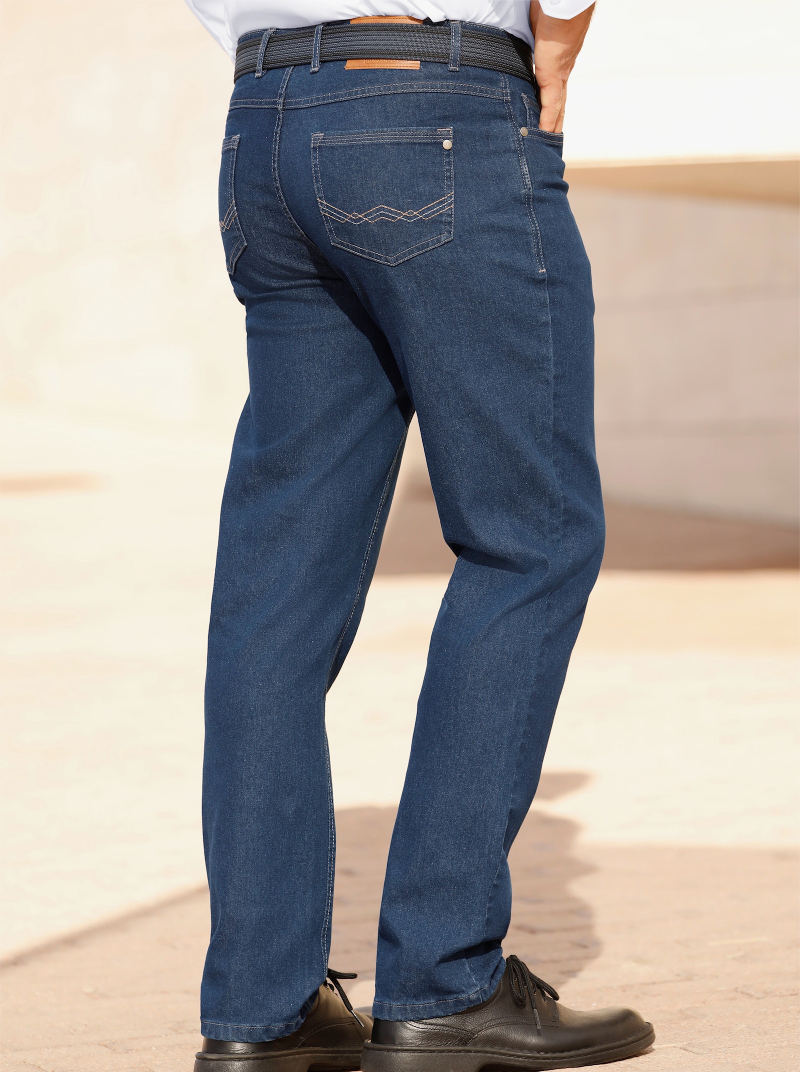 Marco Donati 5-Pocket-Jeans in Baumwoll-Stretch-Qualität - blue-stone-washed