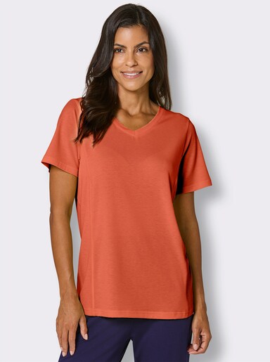 Catamaran Sports Funktionsshirt mit gerippten Einsätzen - orange