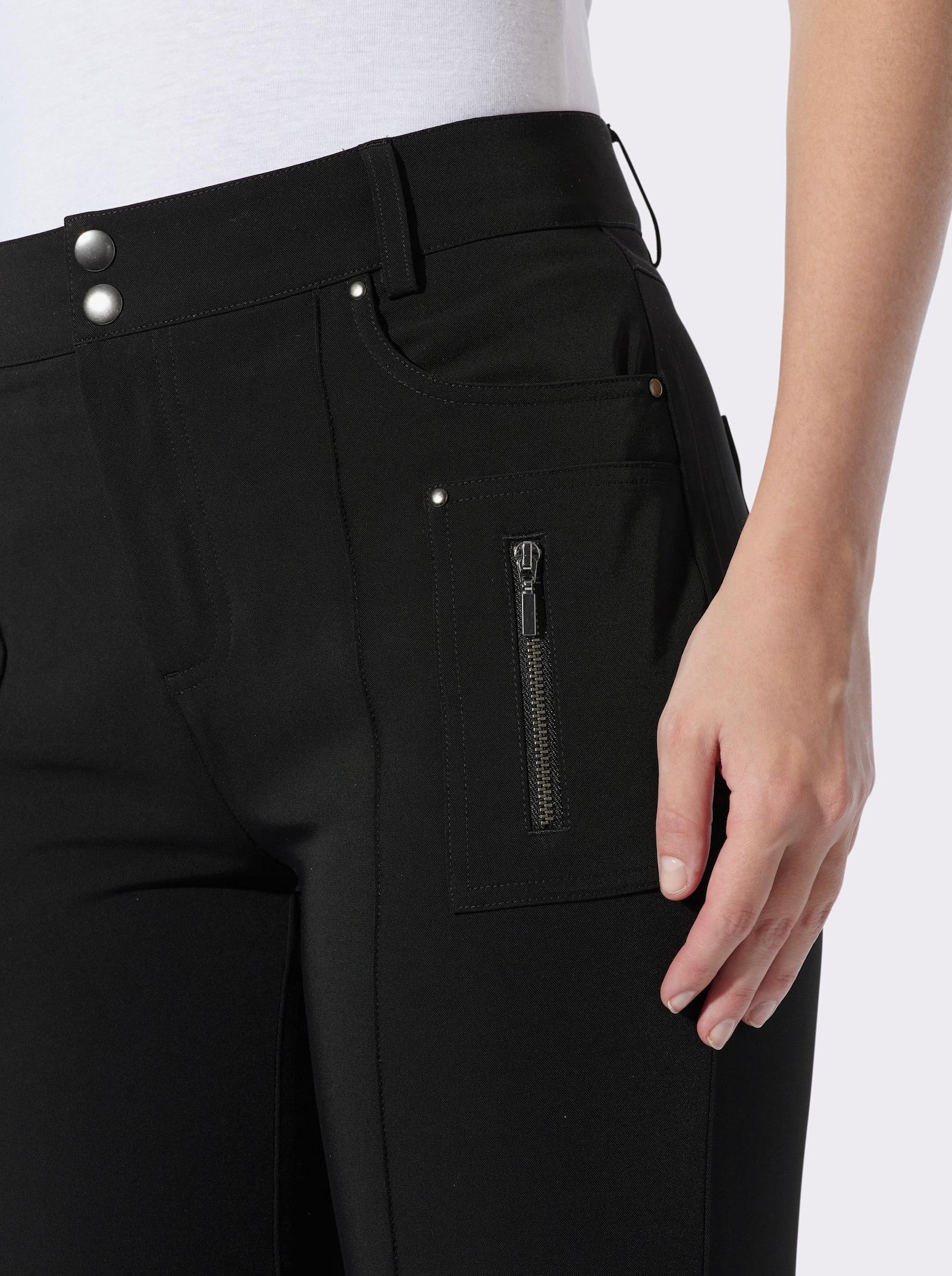 heine Hose mit Biesen - schwarz