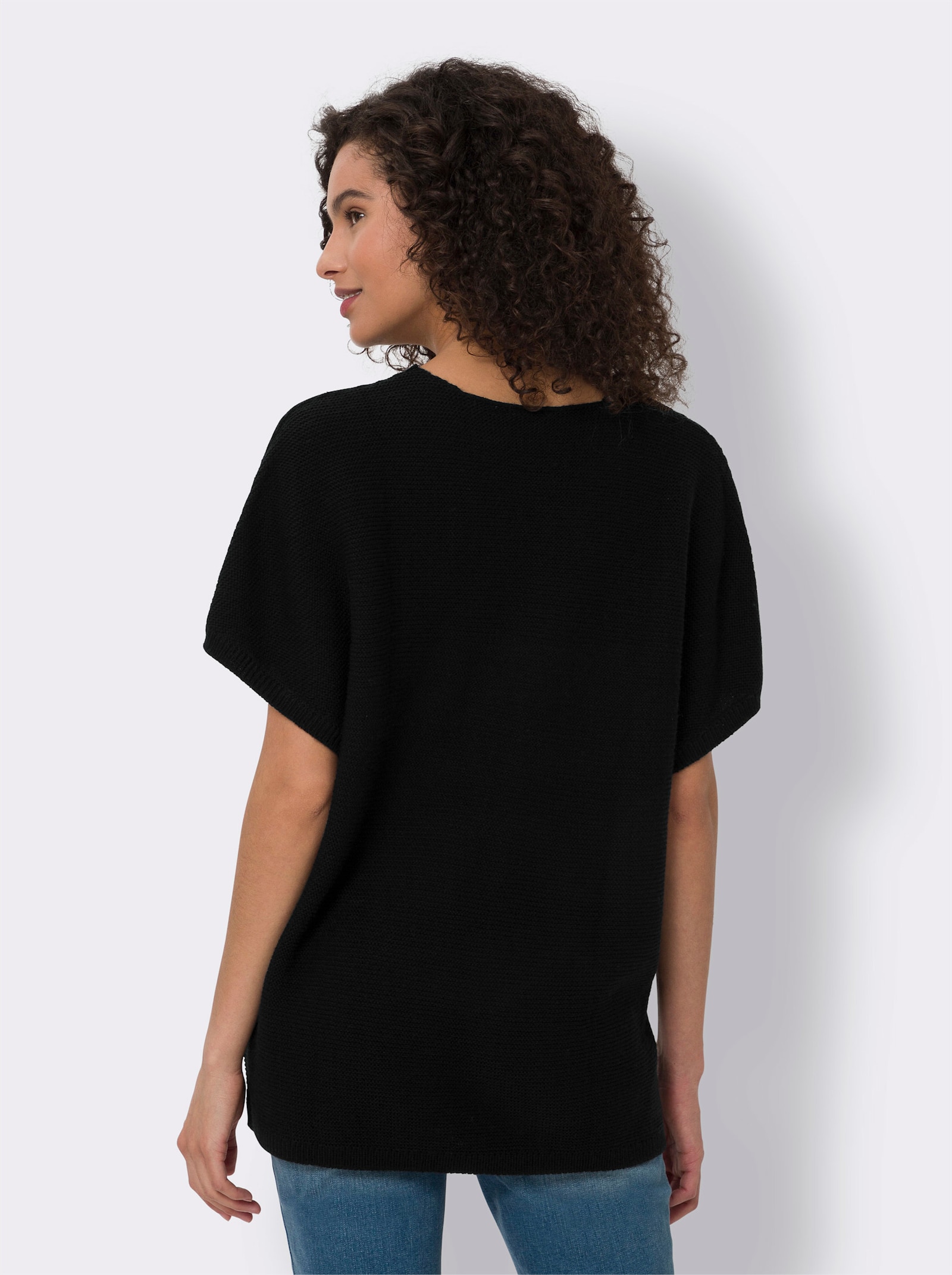 heine Longpullunder im Linksstrick - schwarz