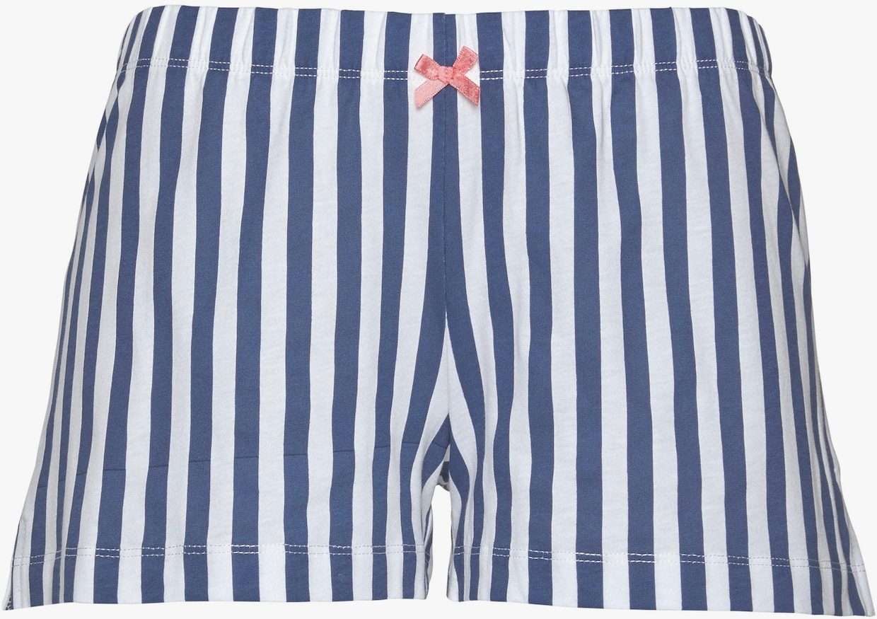 H.I.S shortama - donkerblauw/wit gestreept