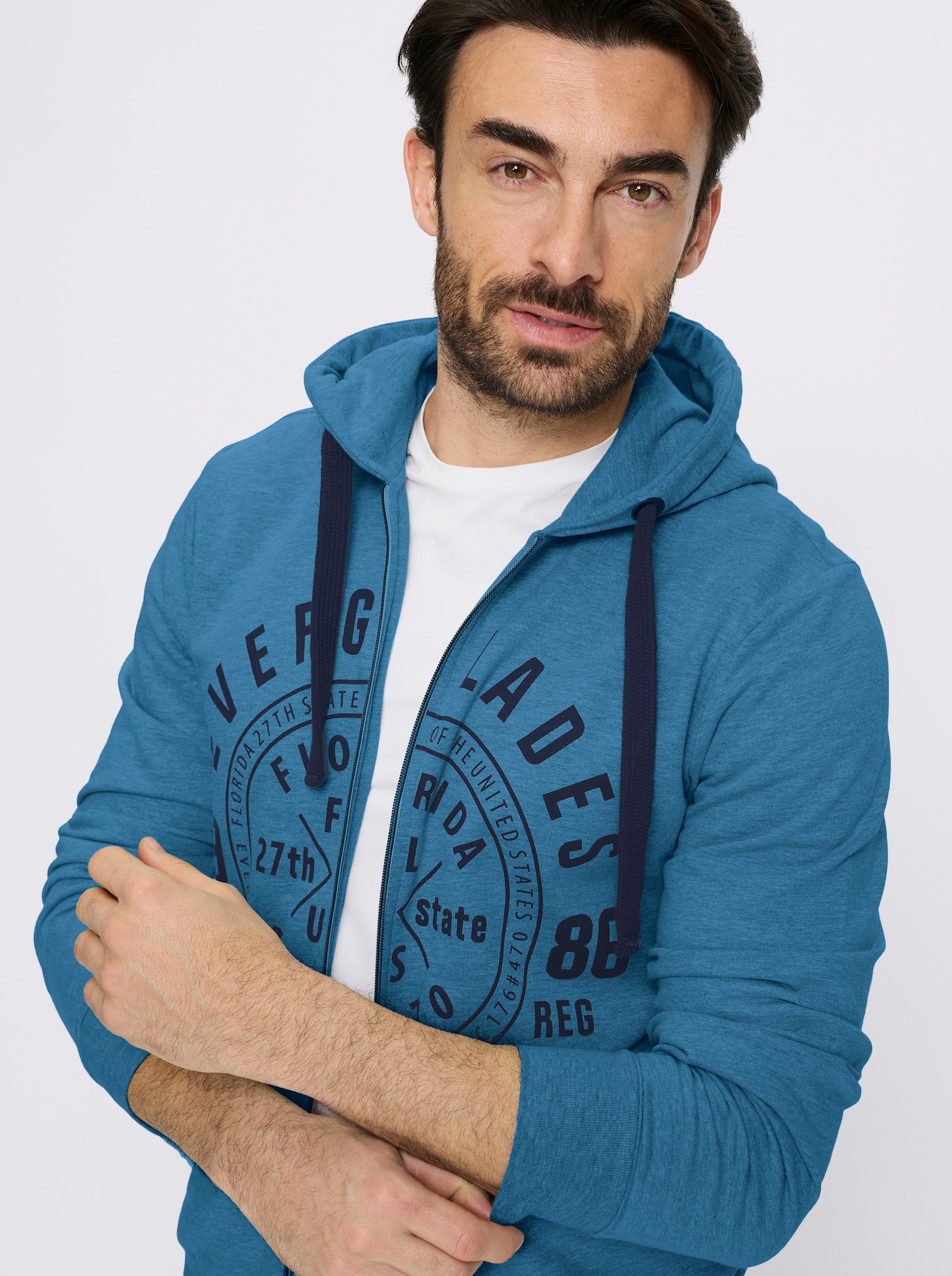 Catamaran Sweatjacke - mittelblau-meliert