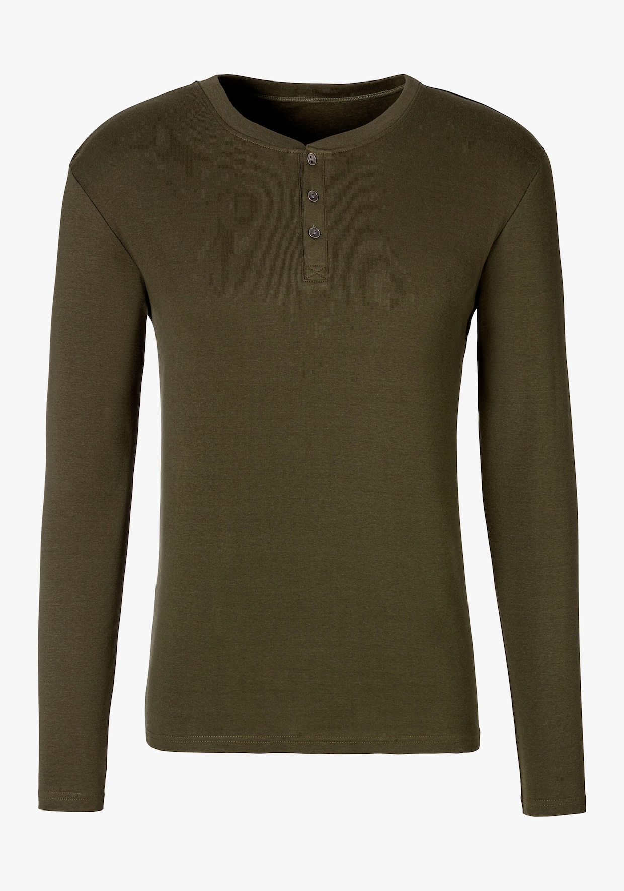H.I.S Shirt met lange mouwen - kaki