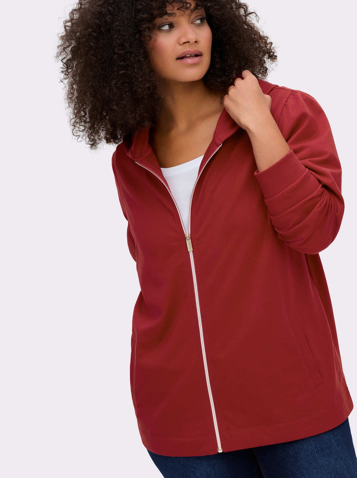 sheego Sweatjacke - kirsche
