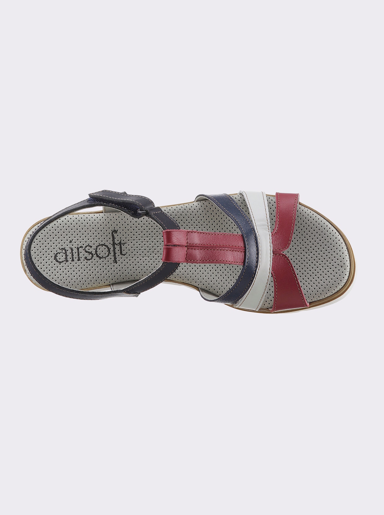 airsoft modern+ sandaaltjes - donkerblauw/rood