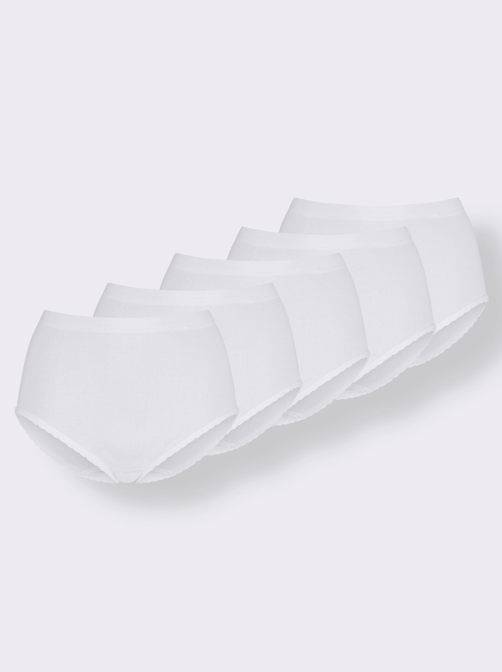 wäschepur Taillenslip mit Muschelsaumkante - weiß