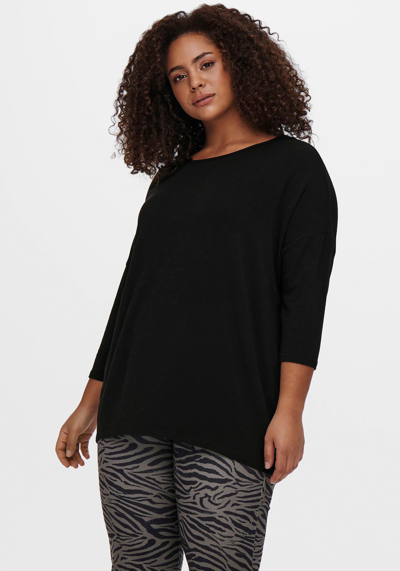 3/4-Arm-Shirt - schwarz