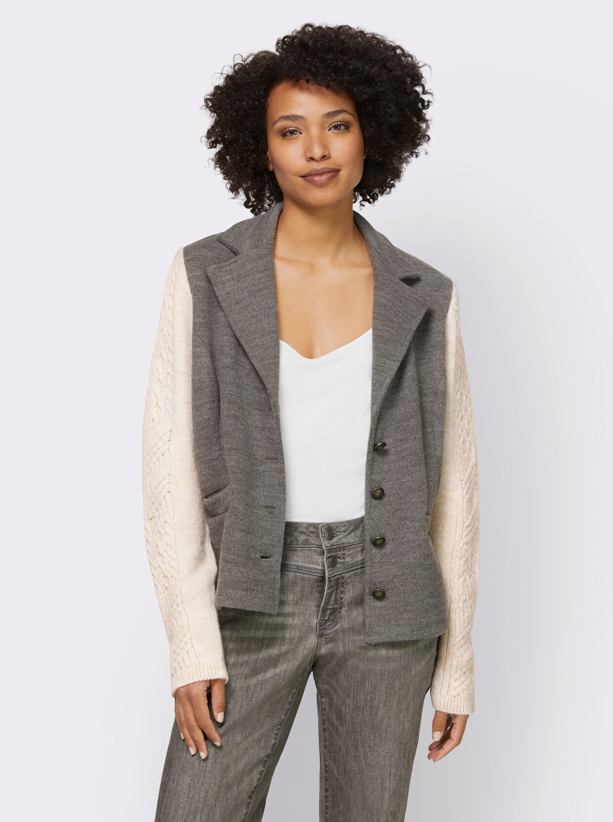 heine Blazer - grau-champagner
