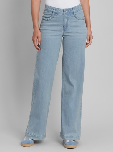 heine Jeans mit Flecht-Details - blue-bleached