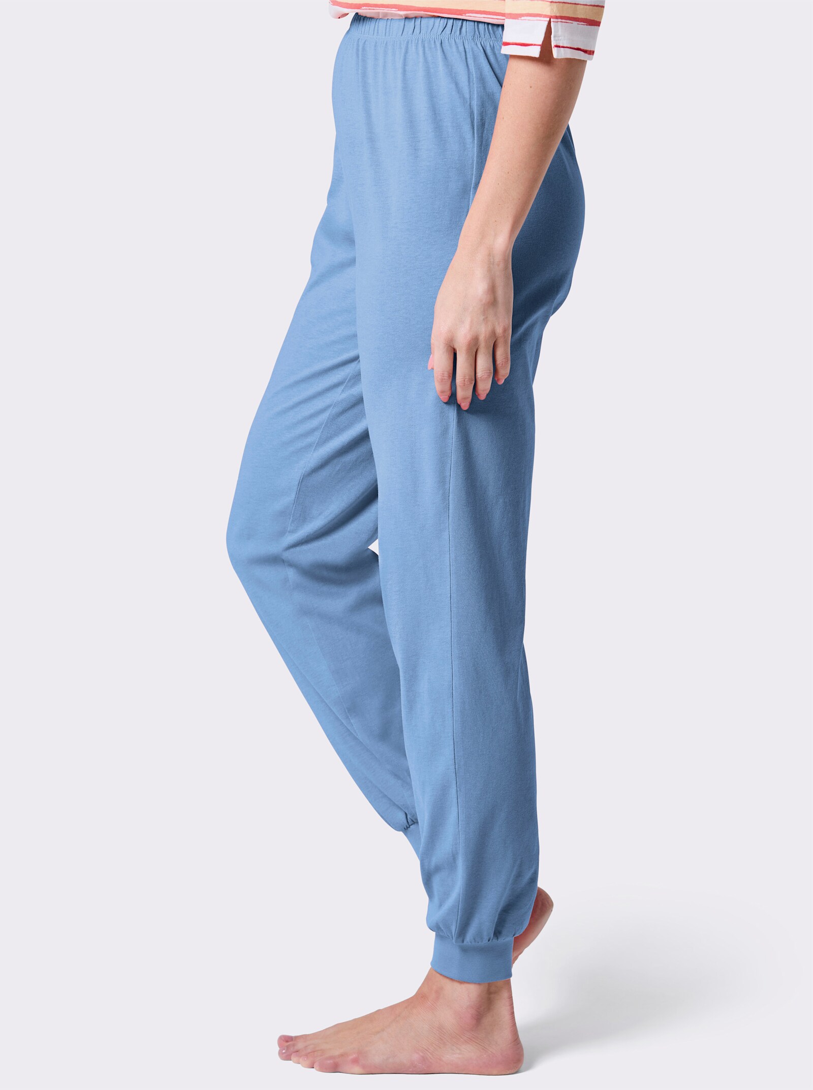 wäschepur Schlafanzughose mit Rundum-Dehnbund - himmelblau
