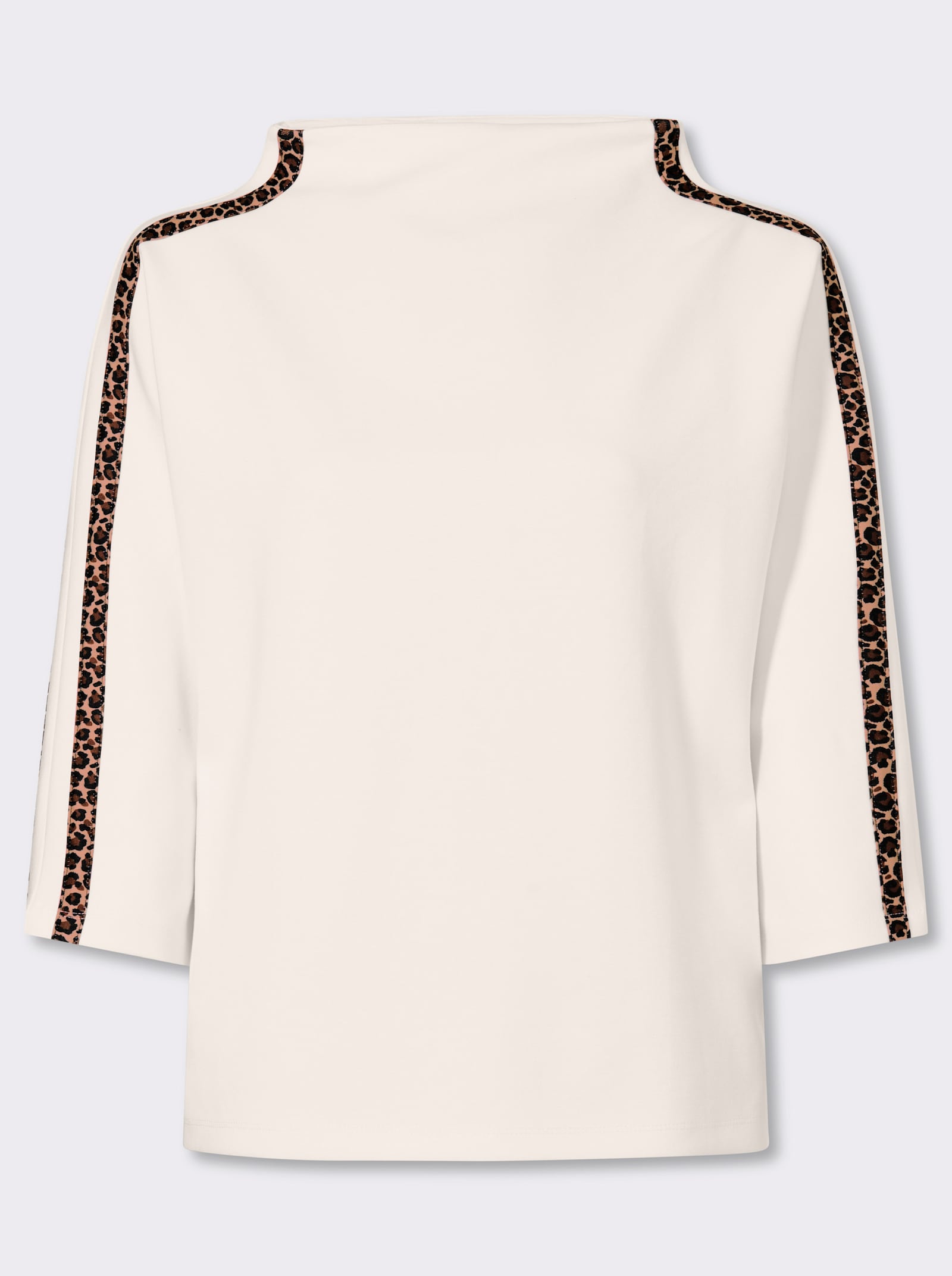 heine 3/4-Arm-Shirt mit Leo-Akzenten - champagner