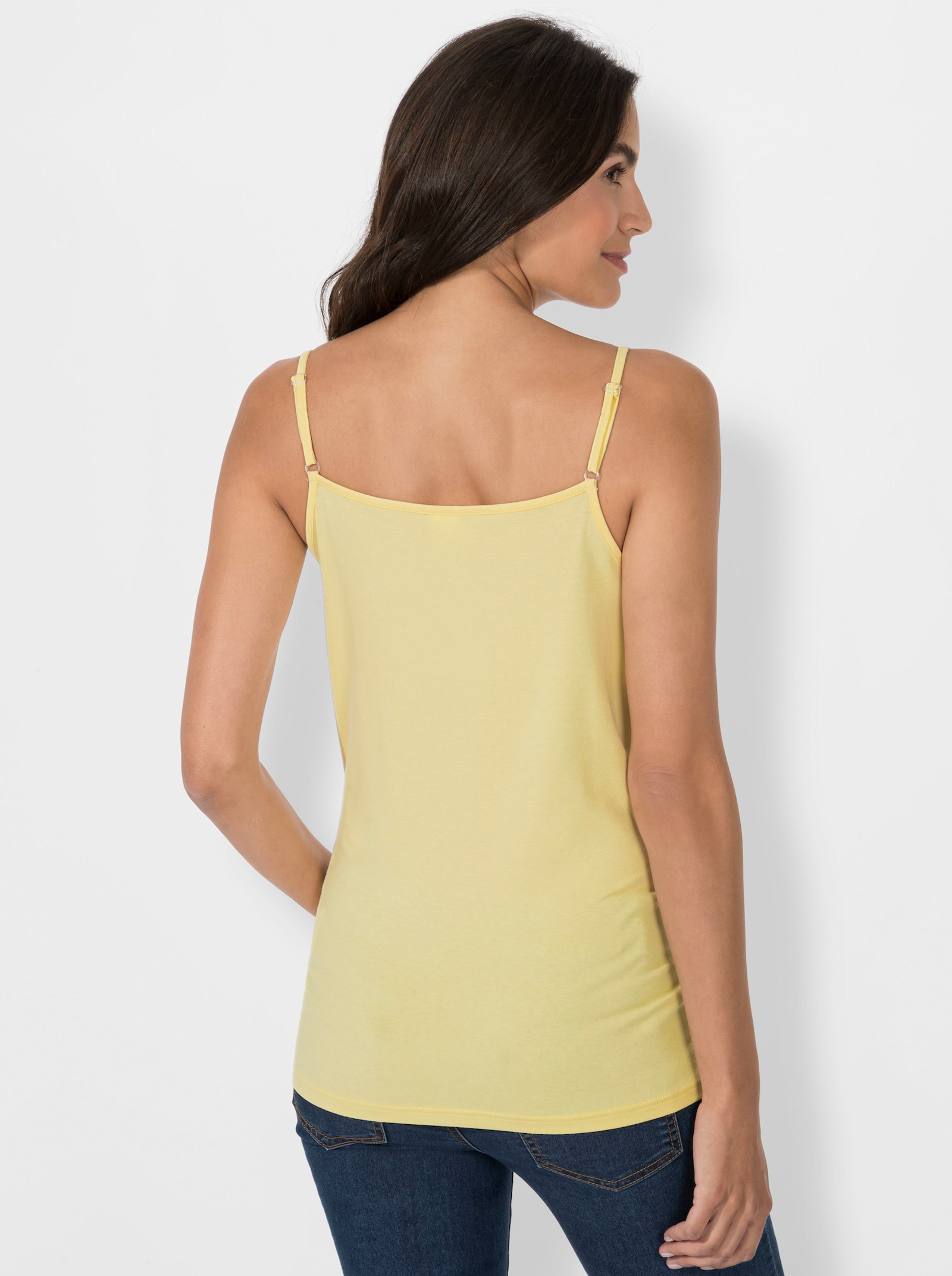 Spaghettitop mit verstellbaren Trägern - zitrone