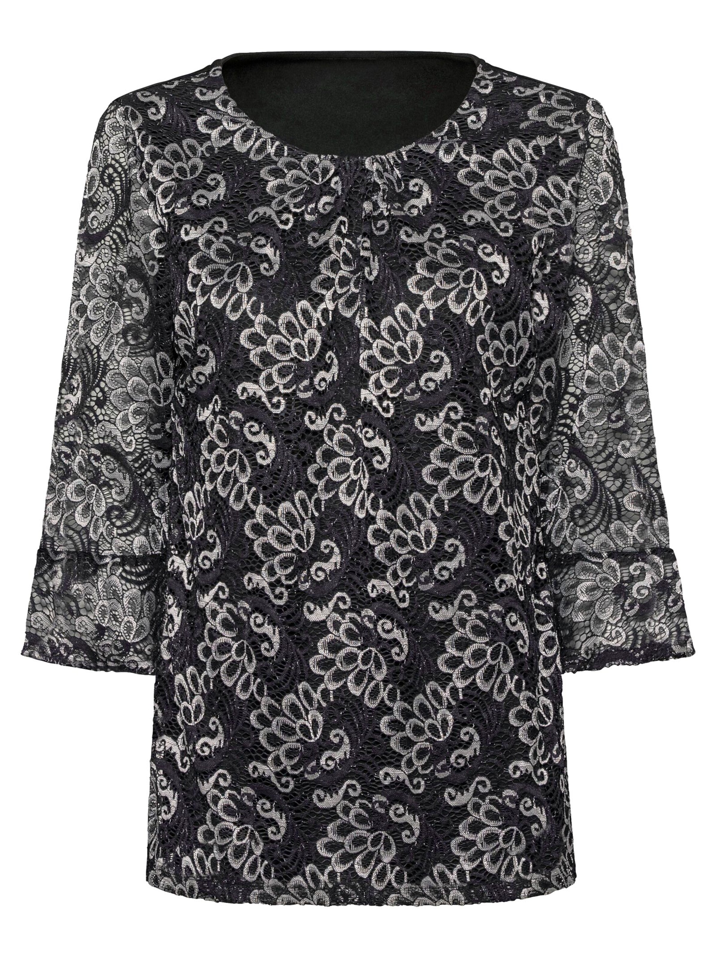 Shirt - schwarz-silberfarben