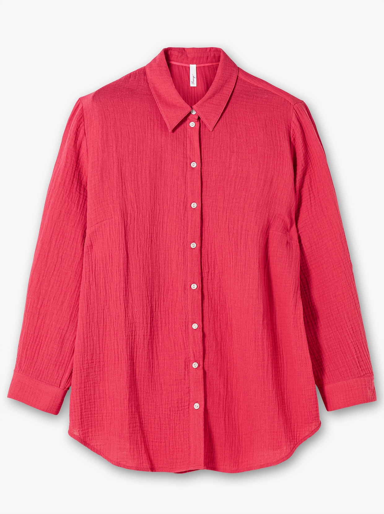 sheego Baumwollbluse - magenta