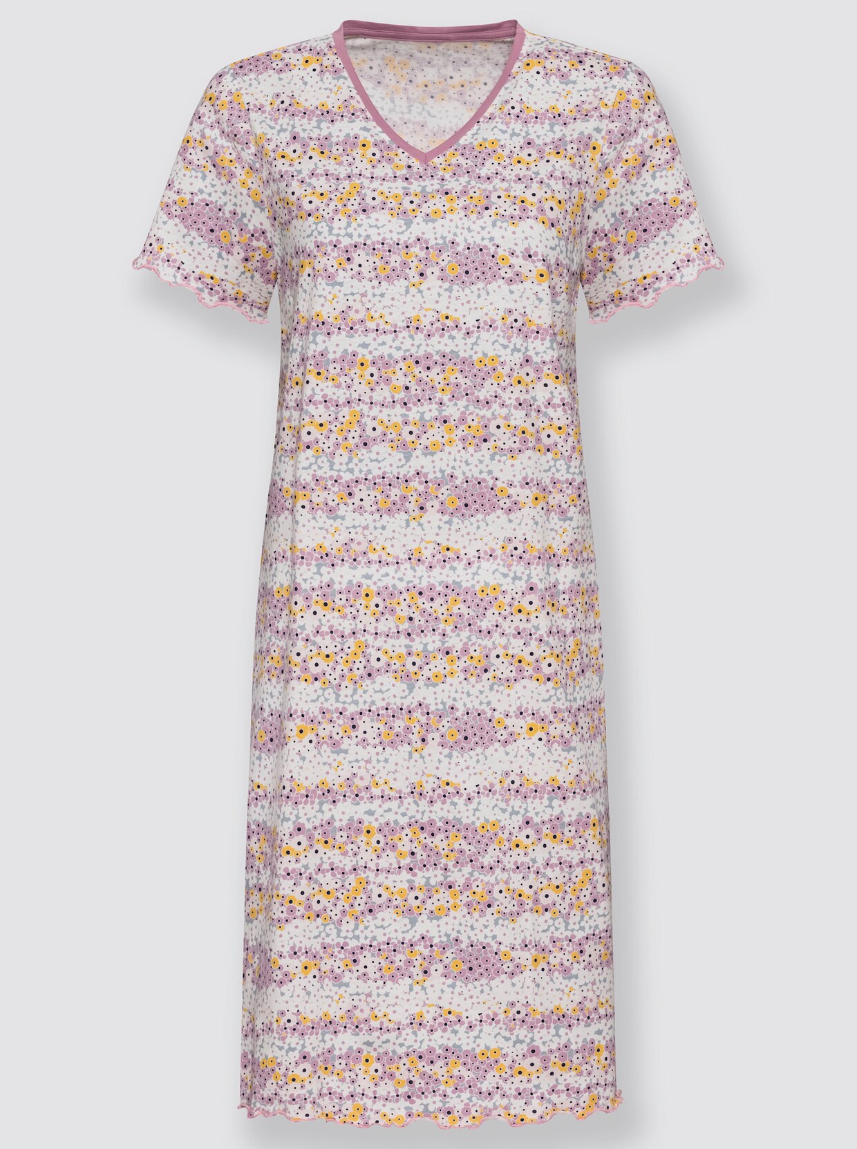 wäschepur Nachthemden - lila + lila geprint