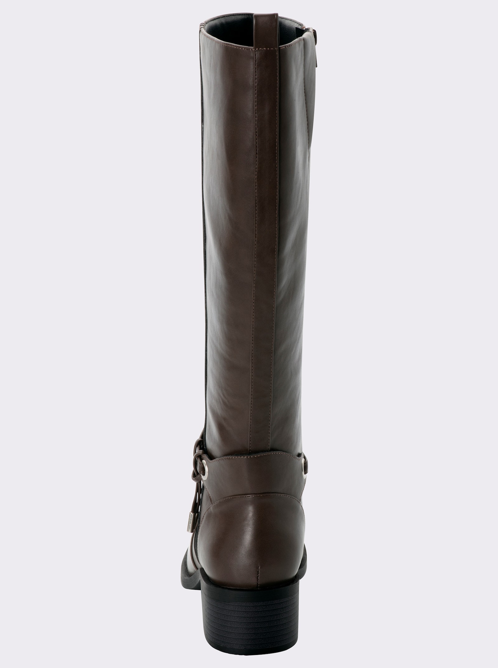 sheego Weitschaftstiefel mit Stretcheinsatz - schoko