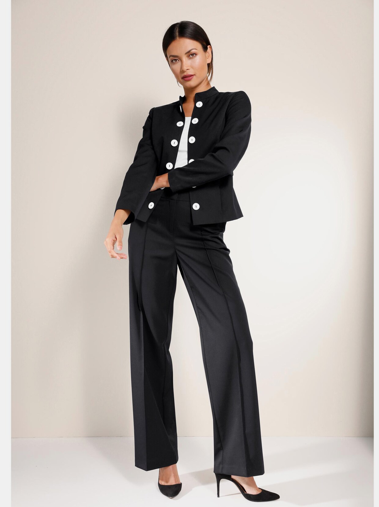 Creation L Premium Schurwoll-Blazer - schwarz