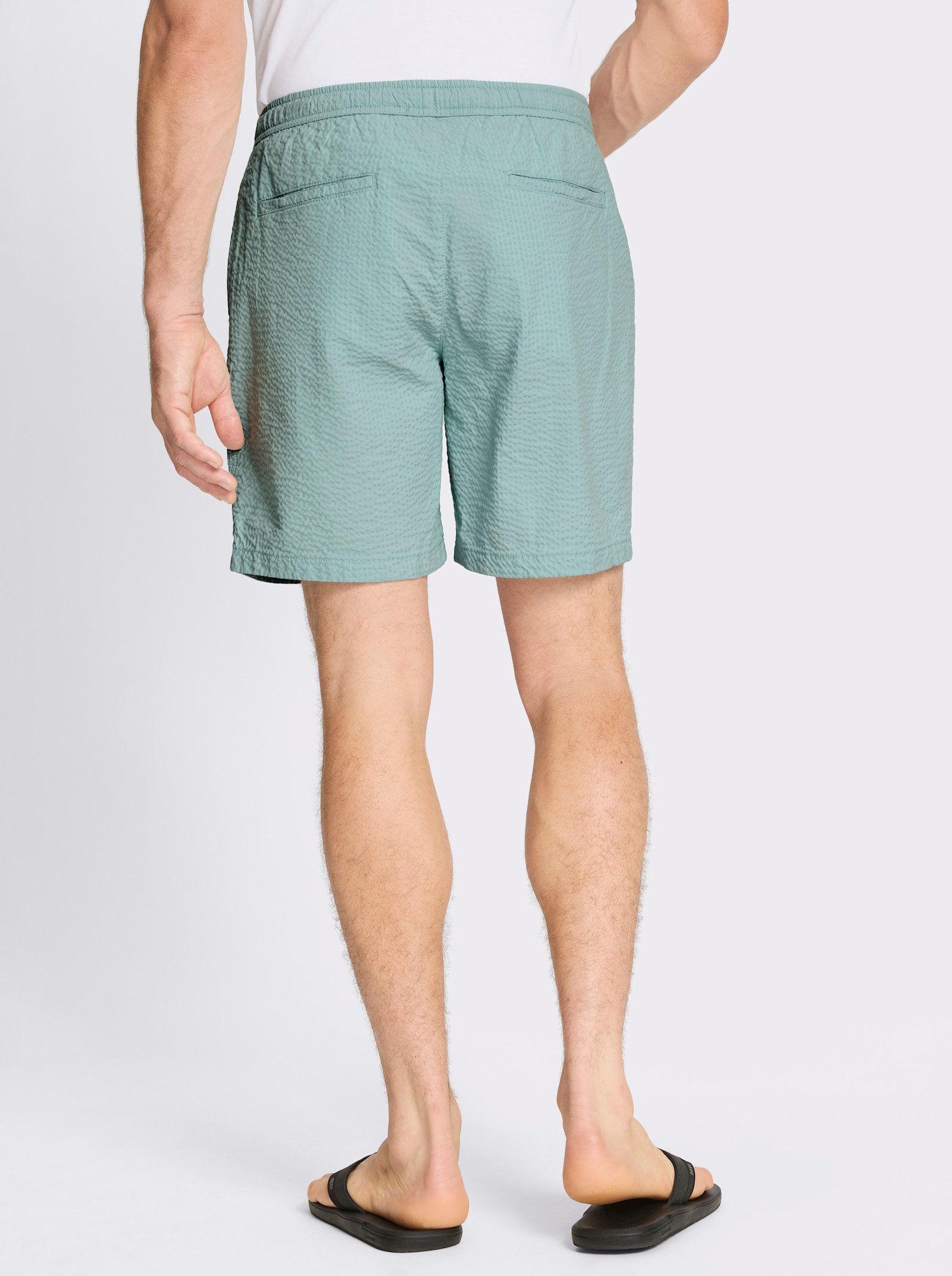 Marco Donati Bermudas aus Seersucker, Baumwolle - kalkmint