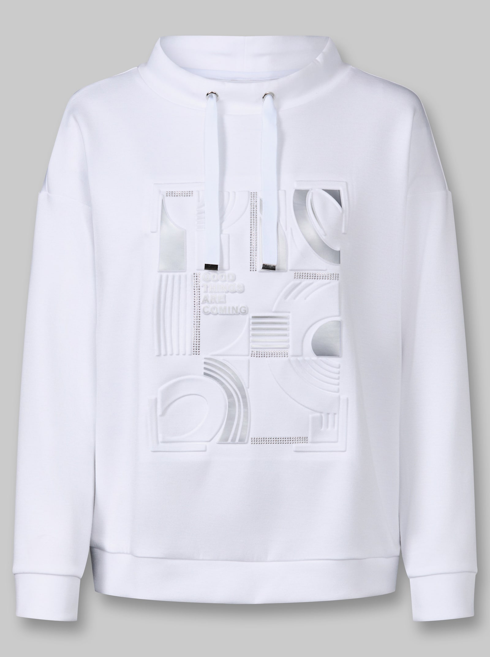 heine Sweatshirt mit Foliendruck - weiß
