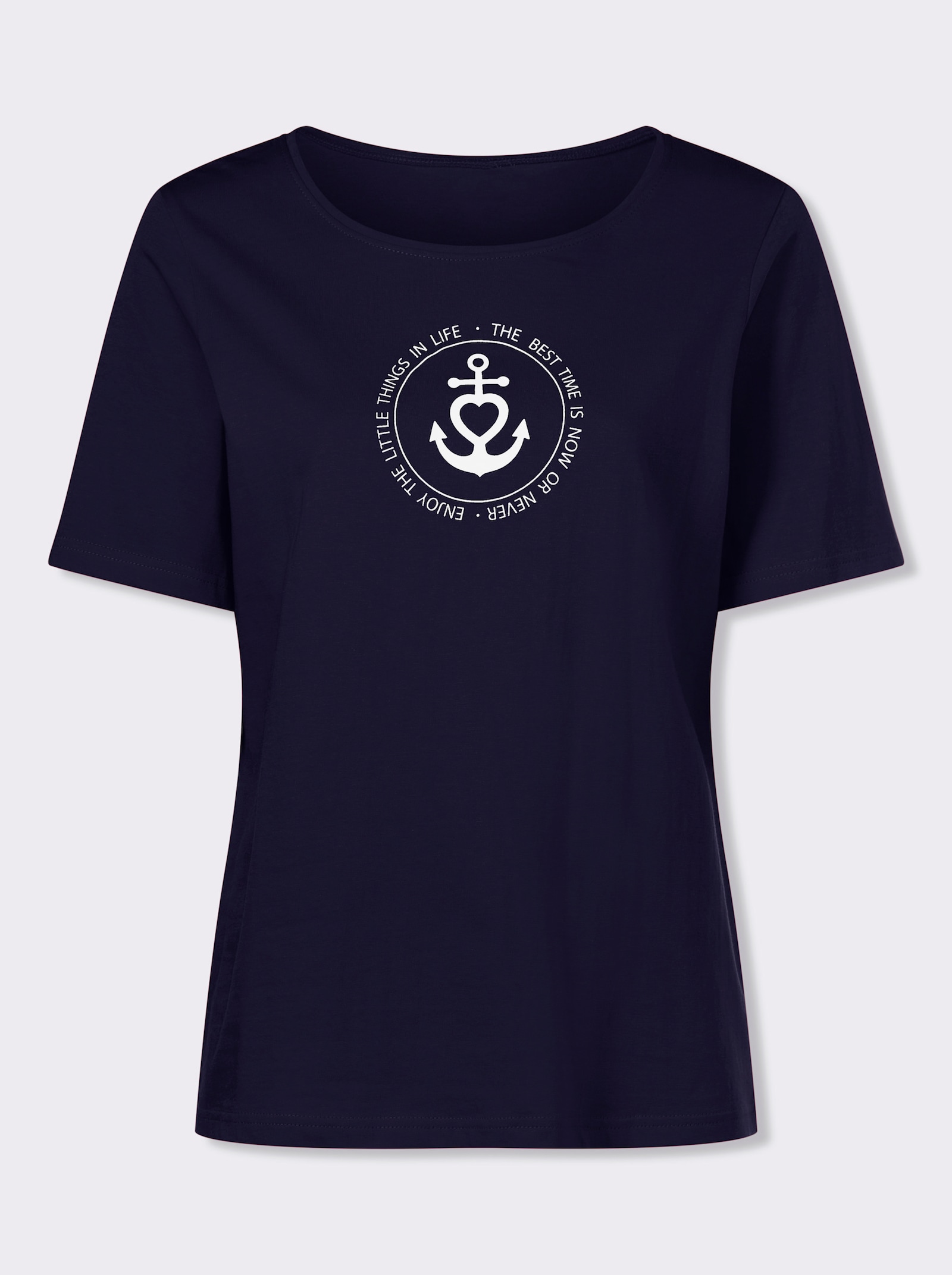 Kurzarmshirt im Marine-Look - marine