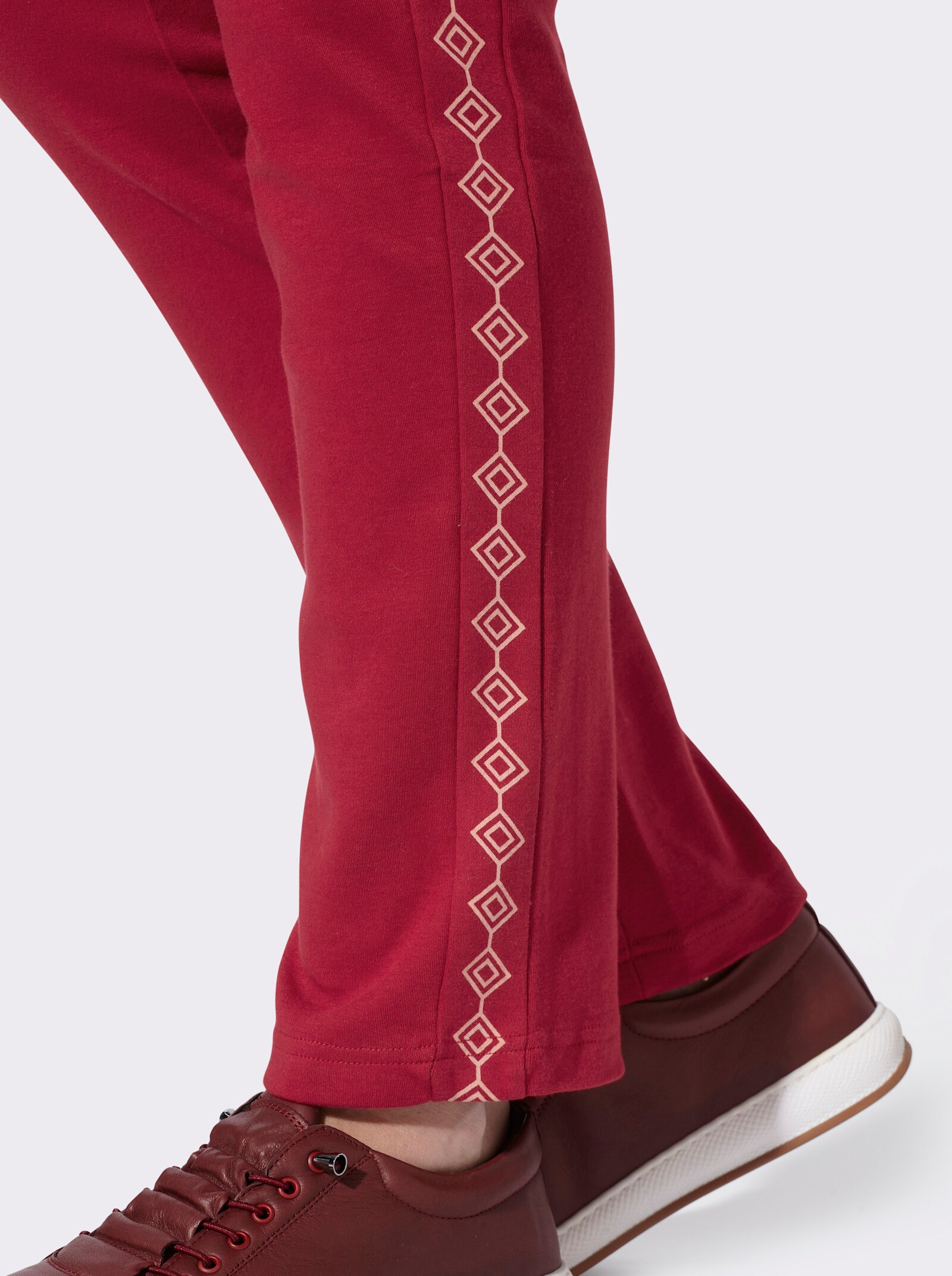 Jerseyhose mit figurfreundlichen Einsätzen - kirsche