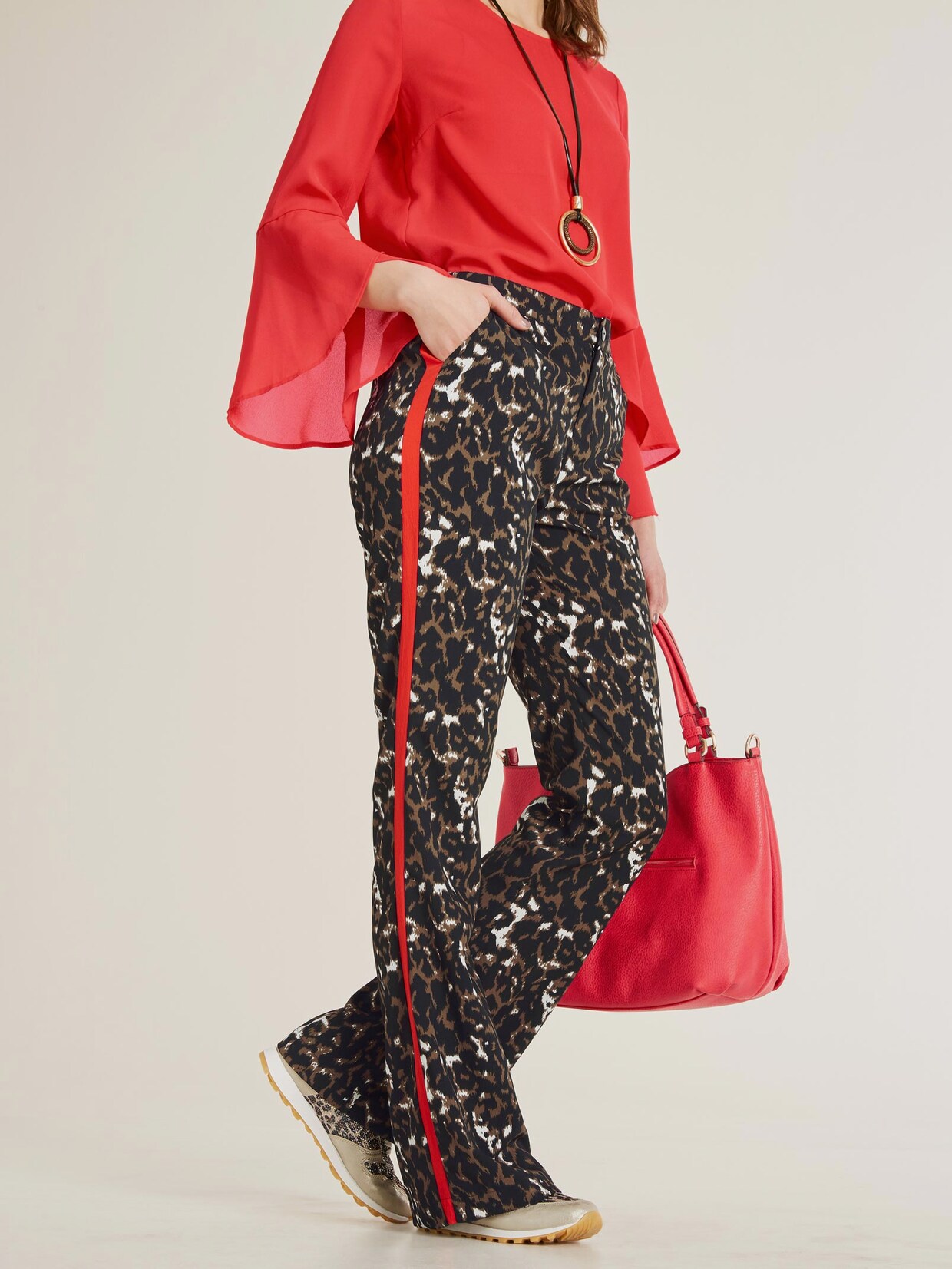 Linea Tesini Druck-Hose - bunt