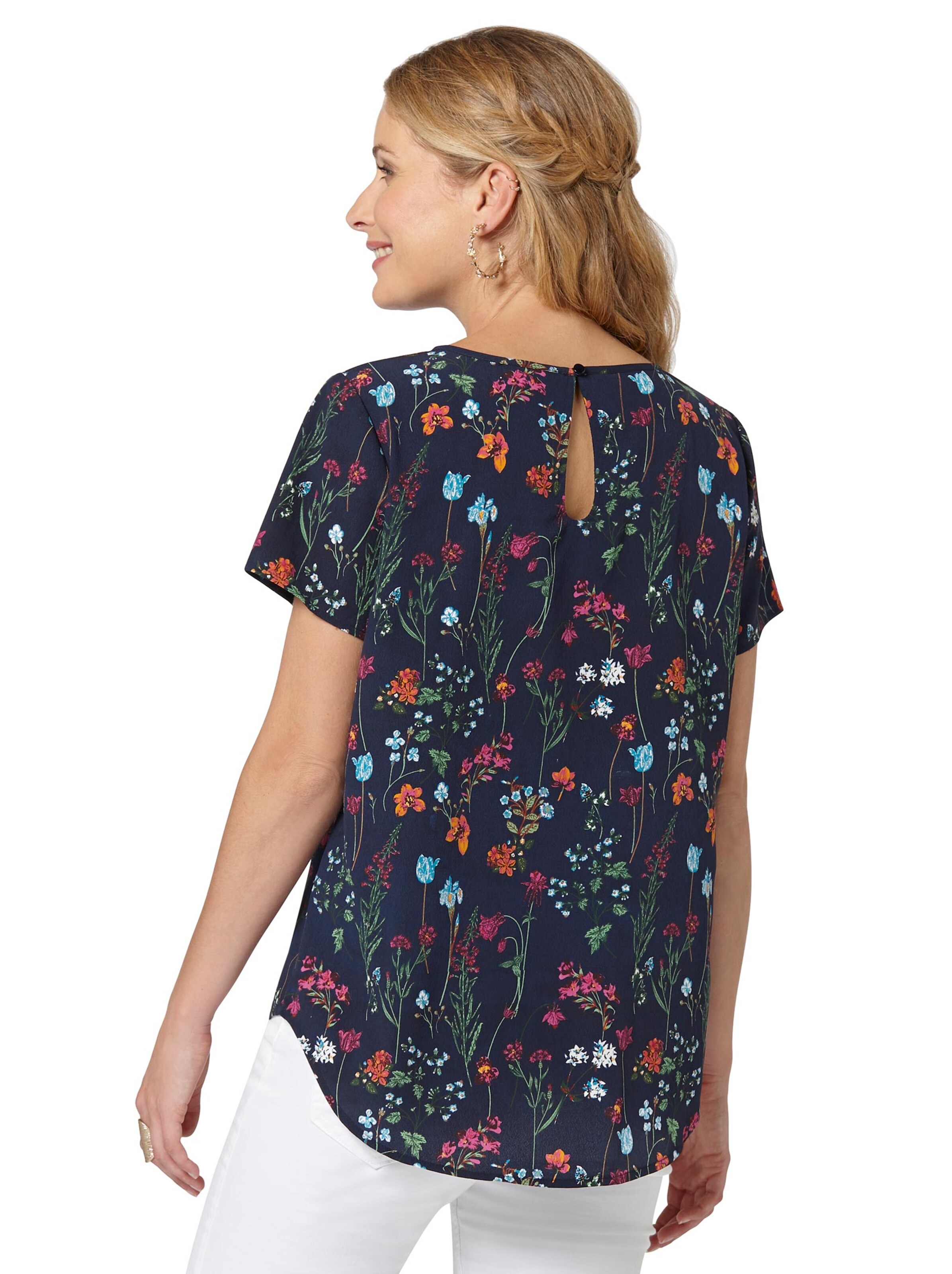 Bluse - marine-bedruckt