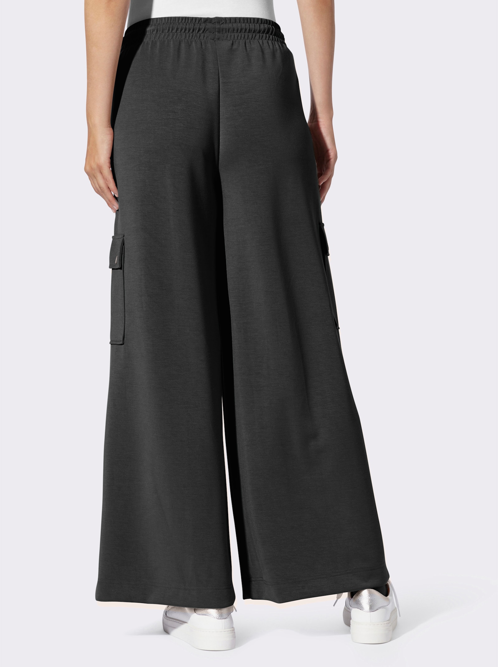 heine Jerseyhose mit Cargo-Taschen - schwarz