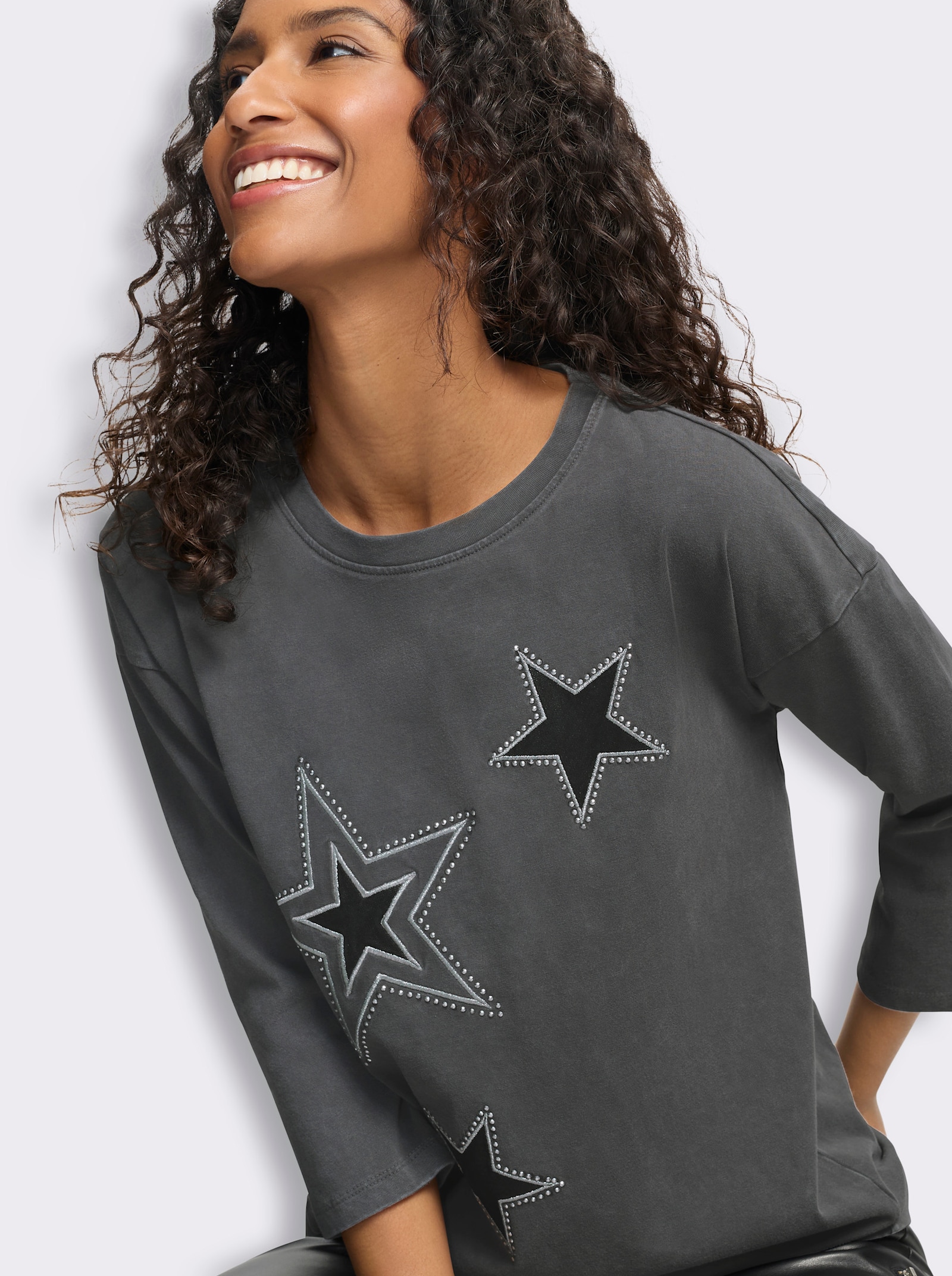 heine Shirt mit Glanzdetails - anthrazit