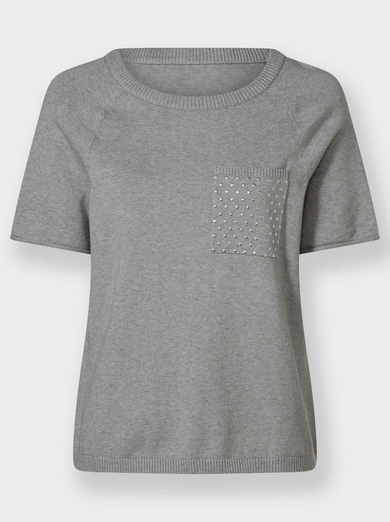 heine Pullover met ronde hals - steengrijs/gemêleerd