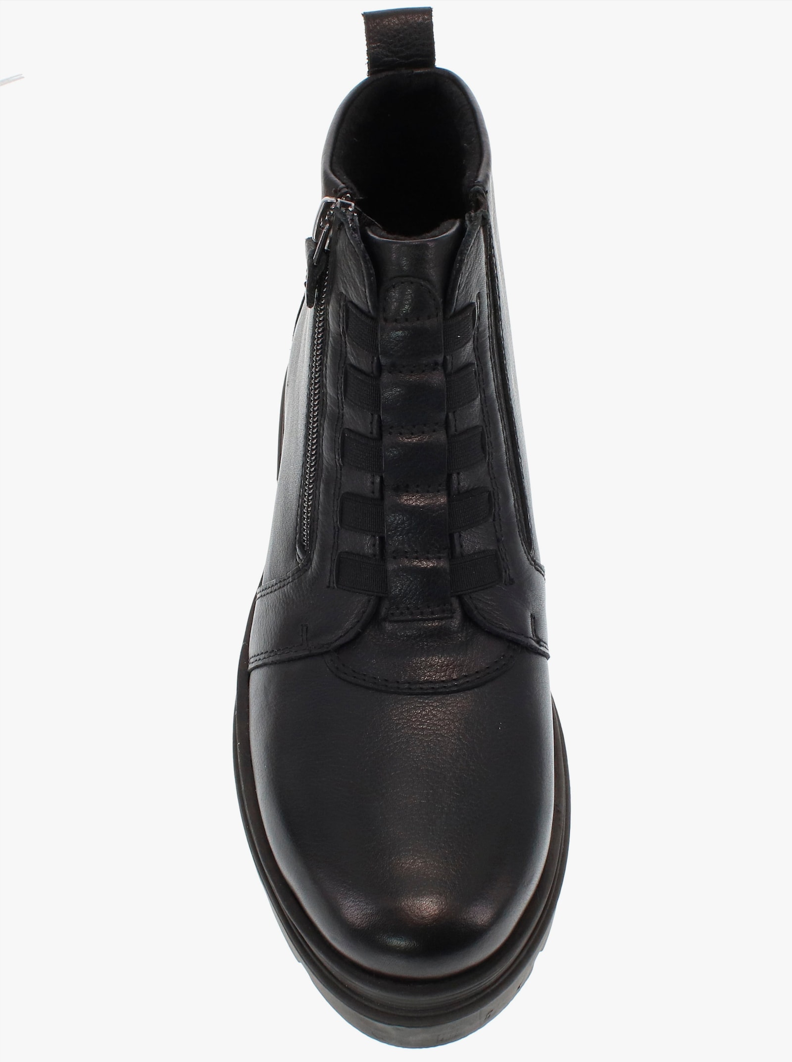 Naturläufer Stiefelette mit Warmfutter, Leder - schwarz