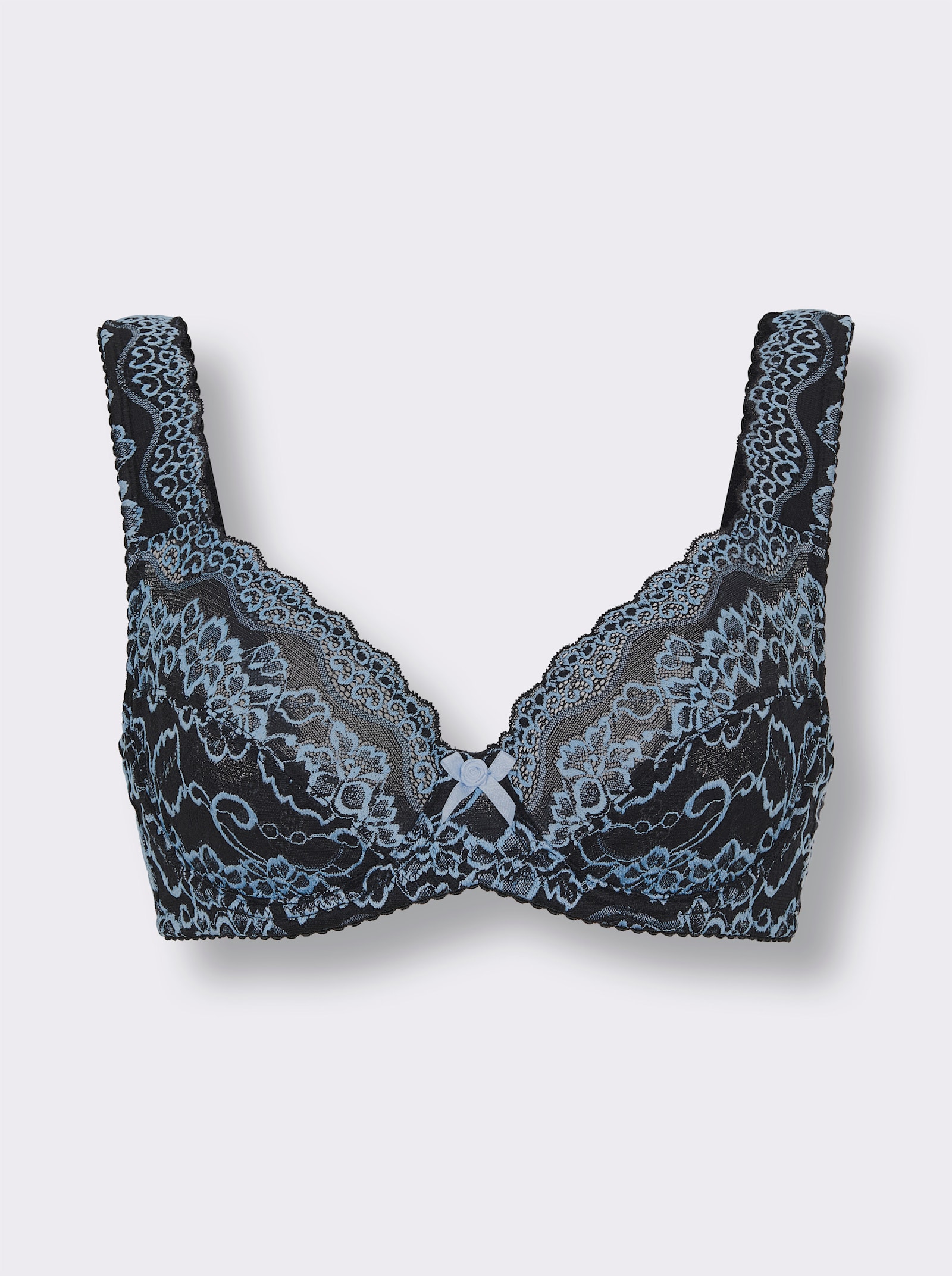 wäschepur Bügel-BH - schwarz-himmelblau