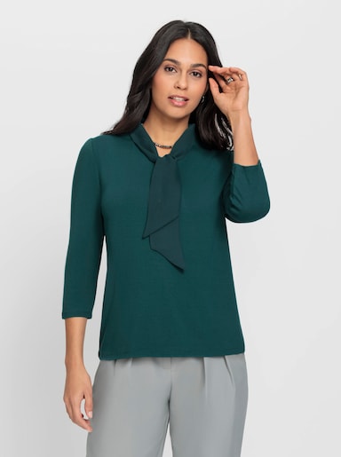 3/4-Arm-Shirt mit Schluppe - petrol