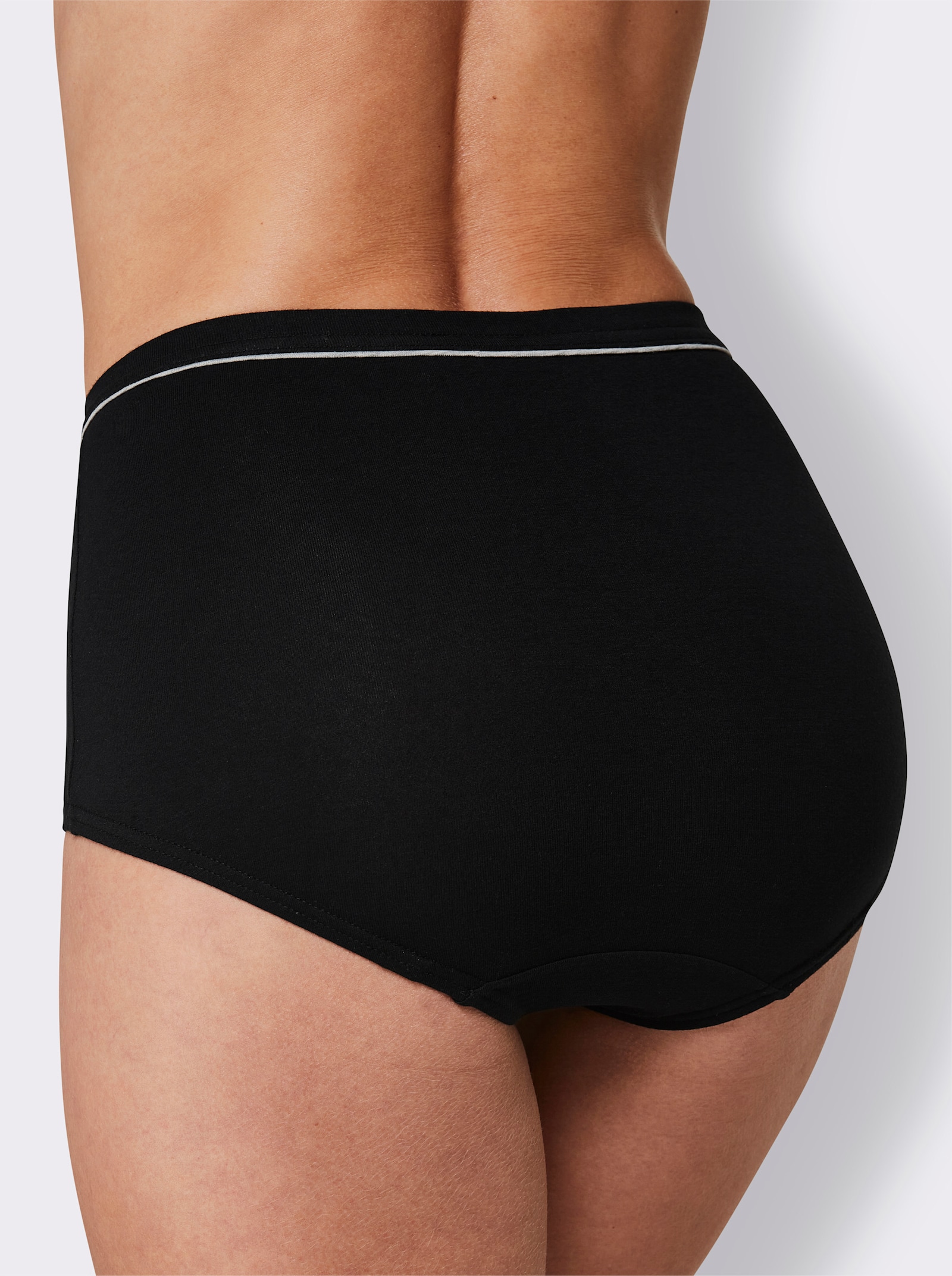 wäschepur Höga trosor med dubbel gren - 5x svart-grå-melerad + 5x grå-melerad-citron