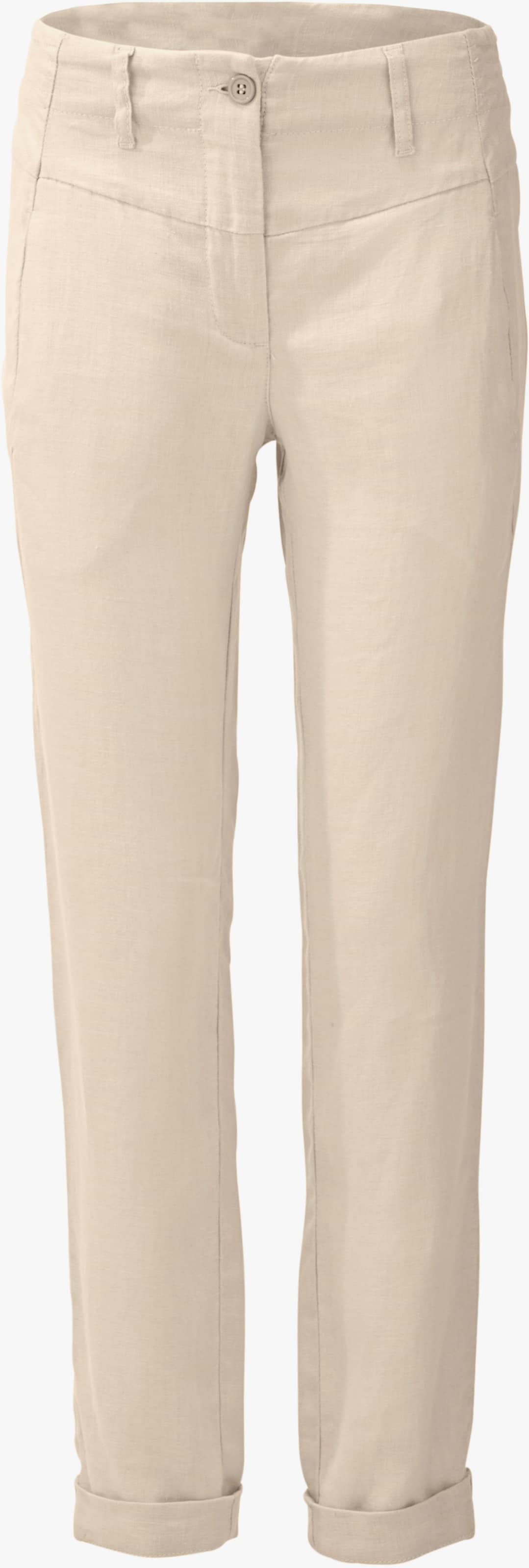 heine Leinenhose mit Längsnähten - beige