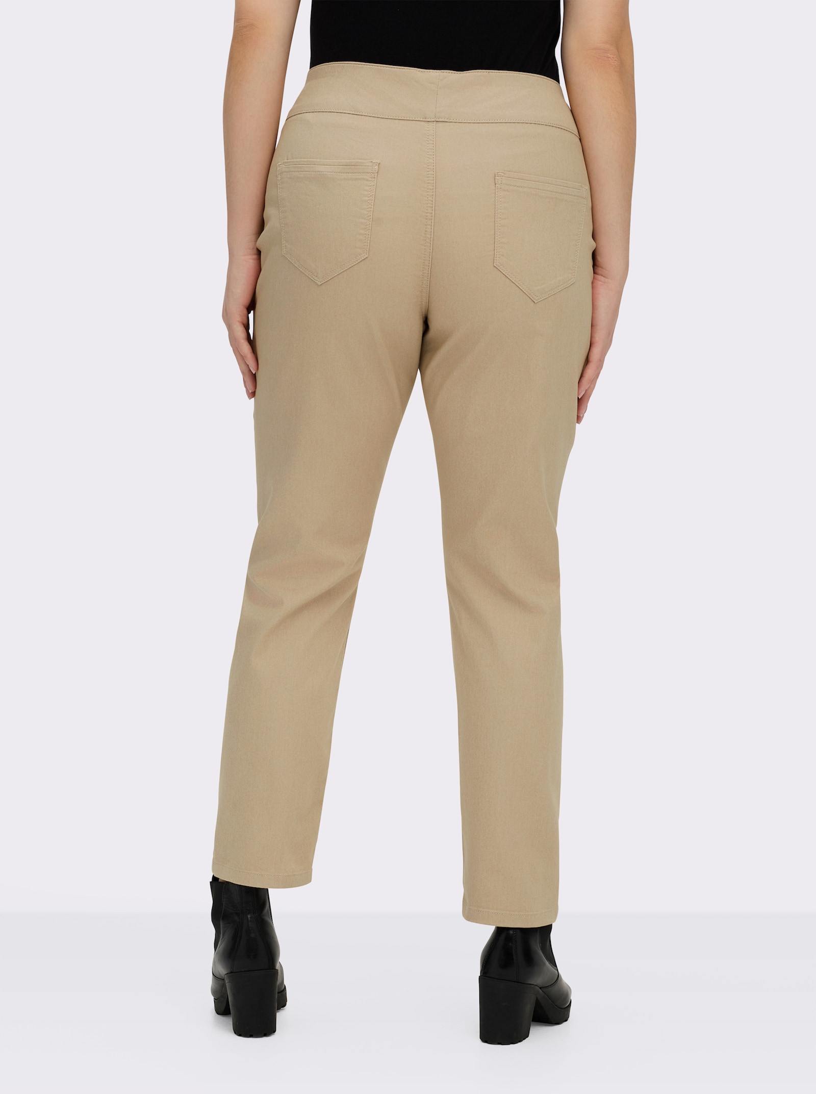 Schlupfhose mit hohem Dehnbund - sand