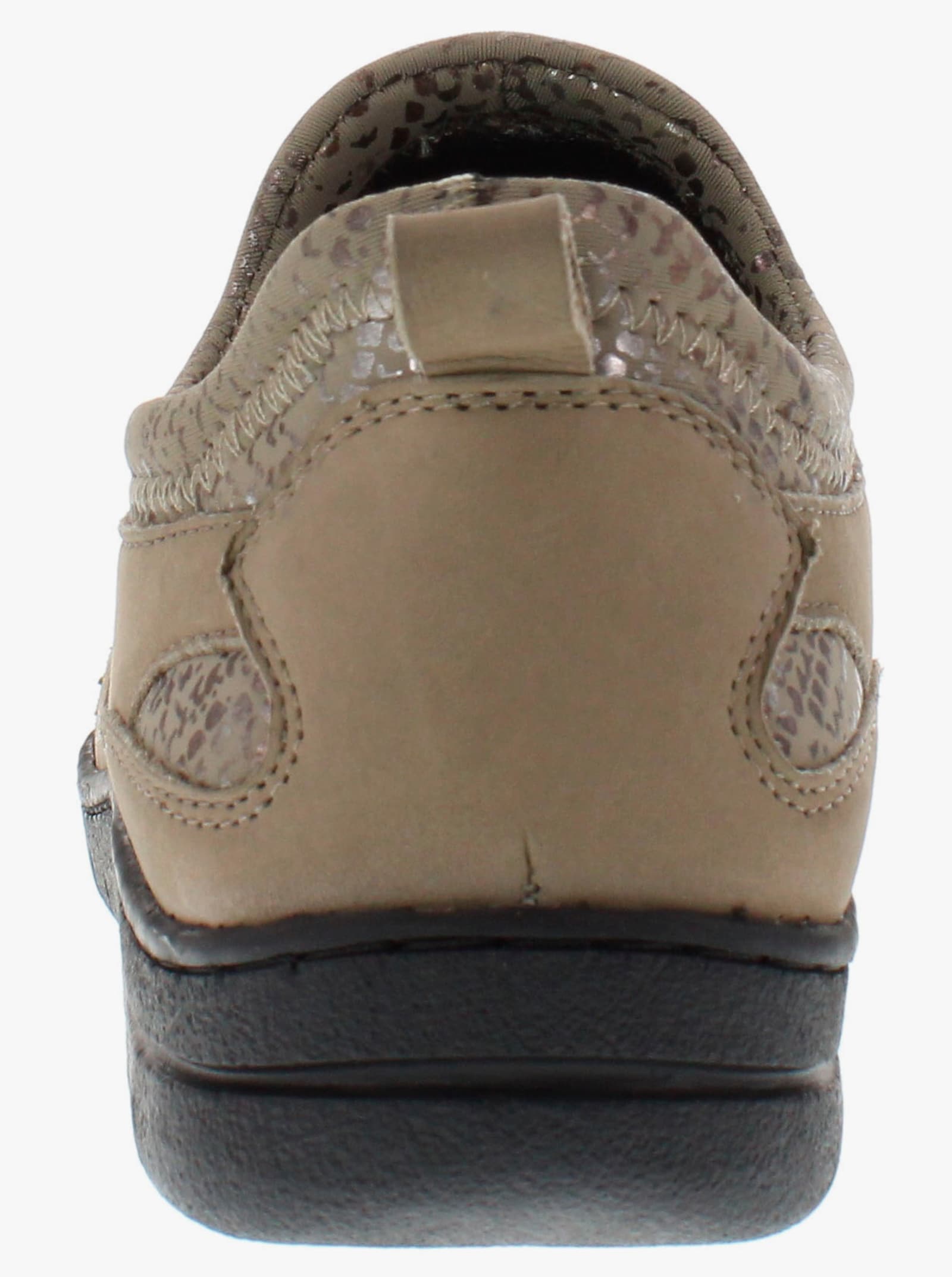 Naturläufer Slipper mit Stretch-Einsatz - taupe