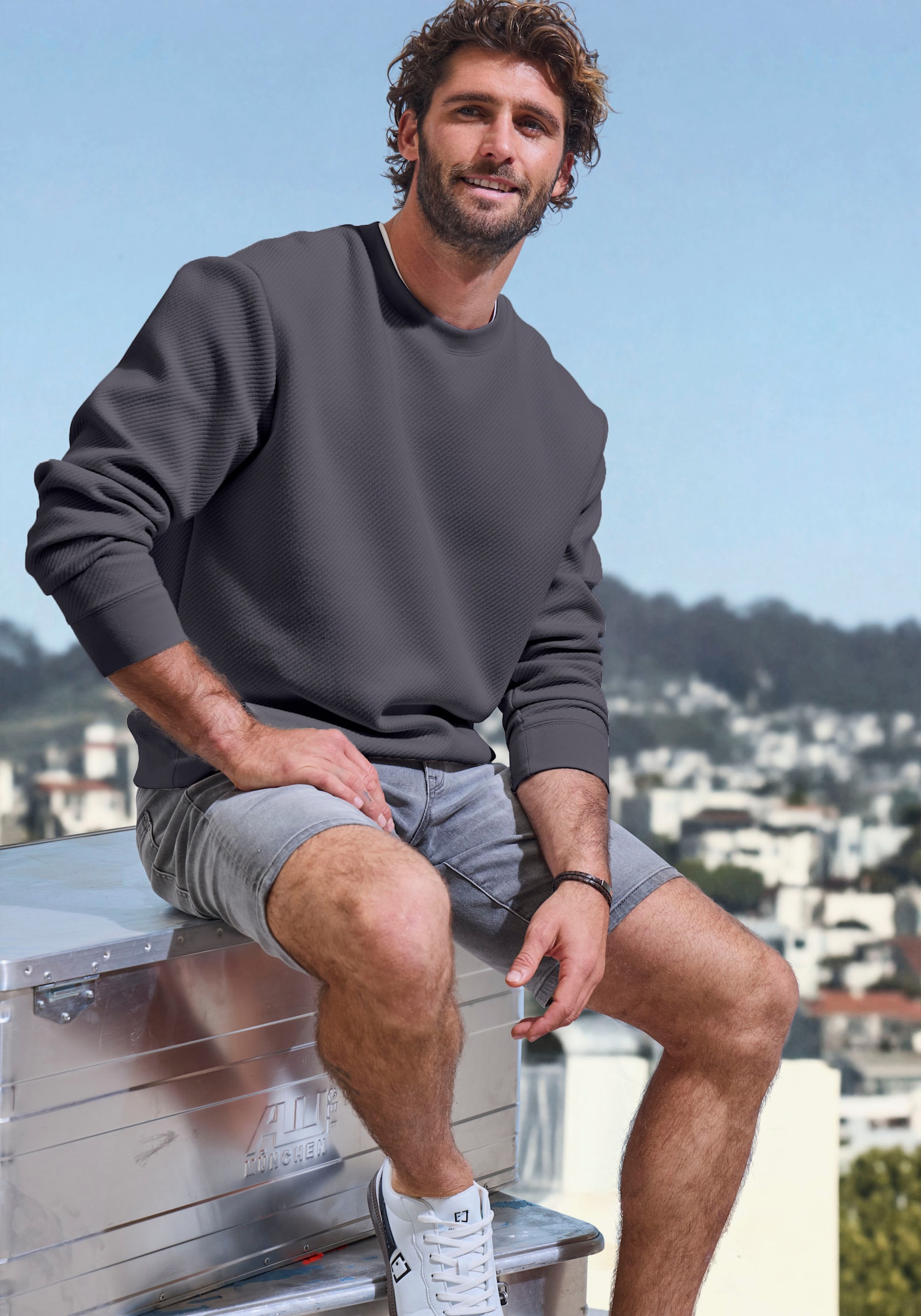 John Devin Sweatshirt - anthrazit