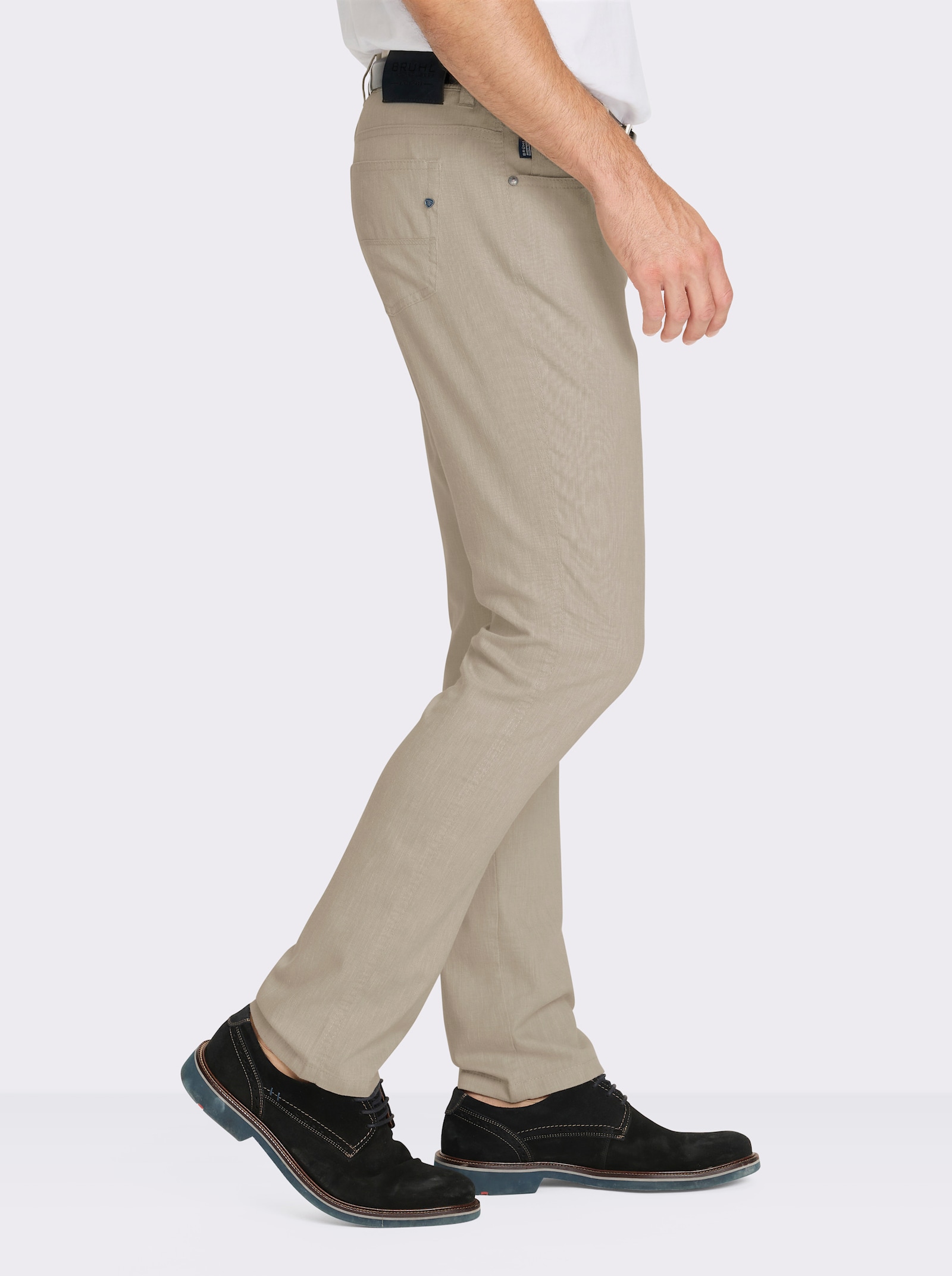 Brühl Hose mit Viskose- und Leinen-Anteil - beige-meliert