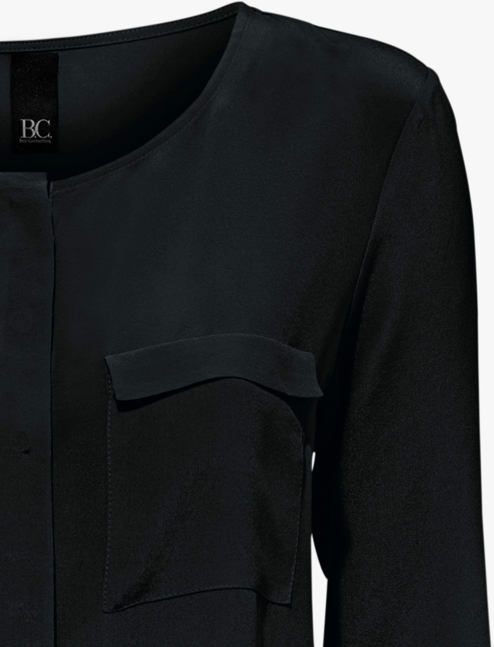 heine Seidenbluse mit mattem Glanz - schwarz