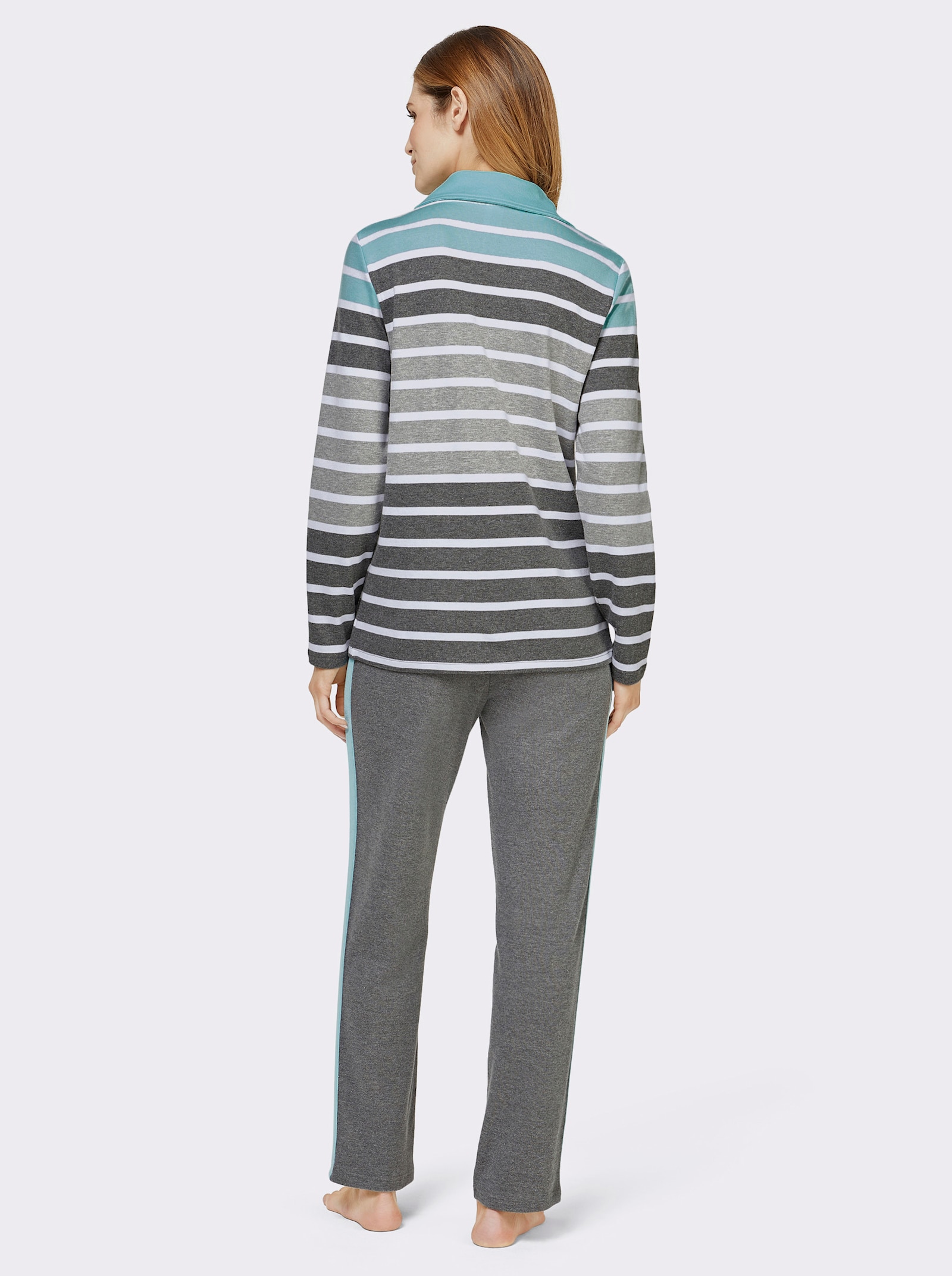 feel good Tenue détente en interlock - gris-menthe