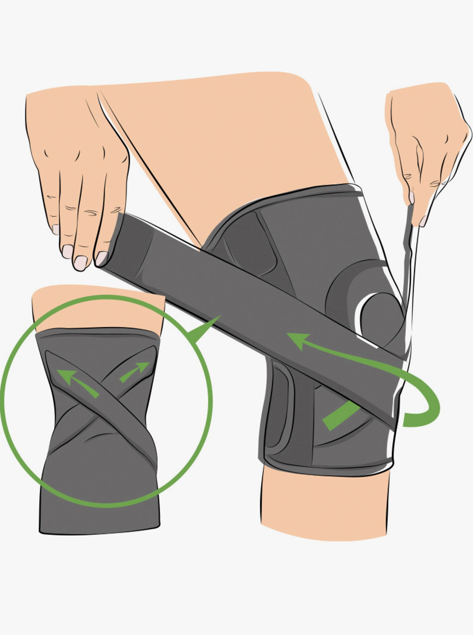 Kniebandage - schwarz