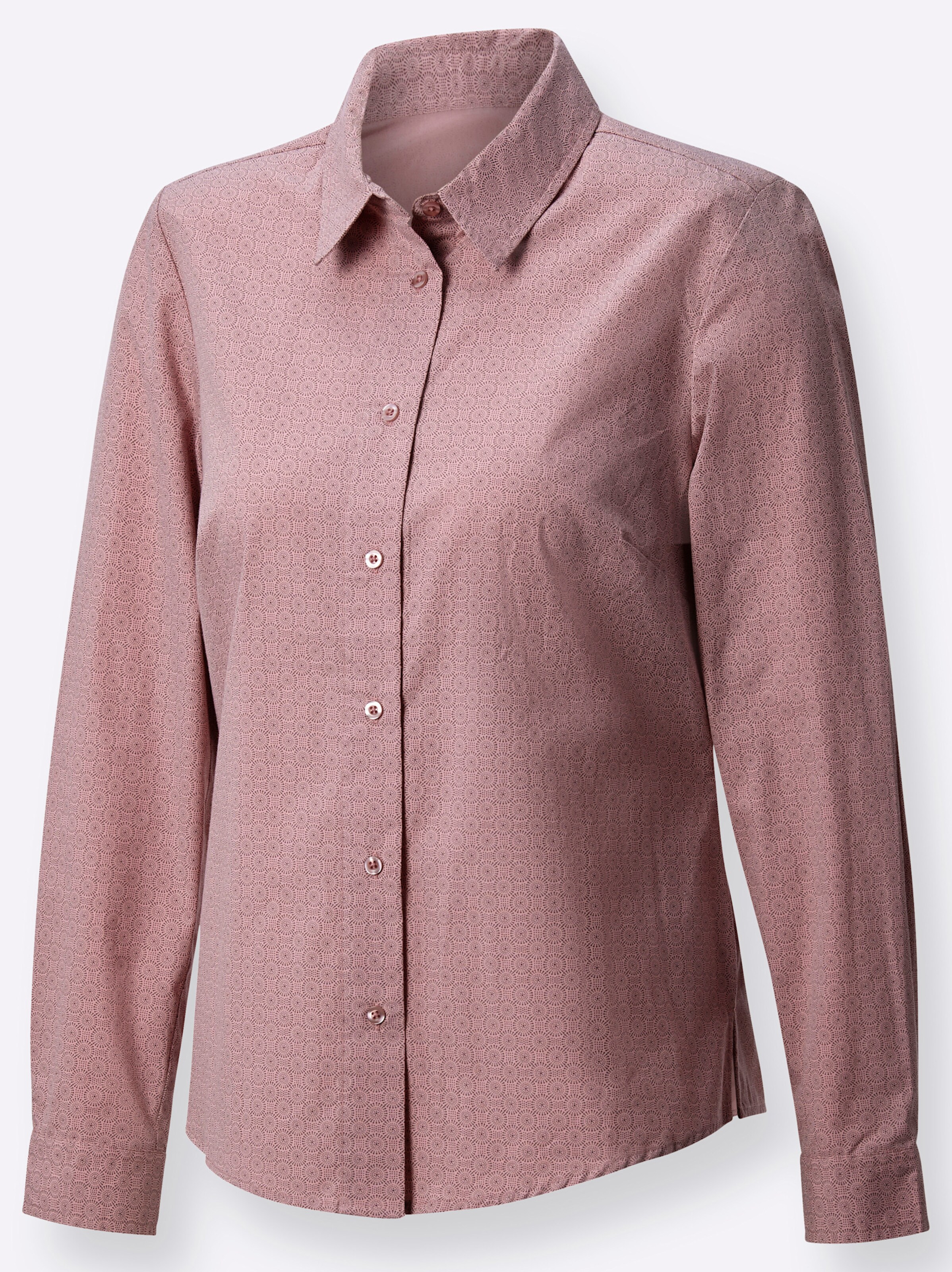 Witt Weiden Damen Hemdbluse rosé grau gemustert  - Onlineshop Witt Weiden