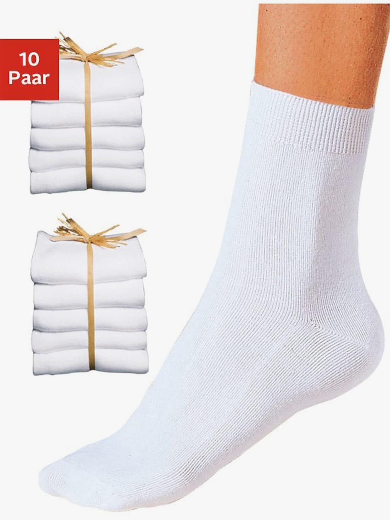 Go in Basicsocken - 10x weiß