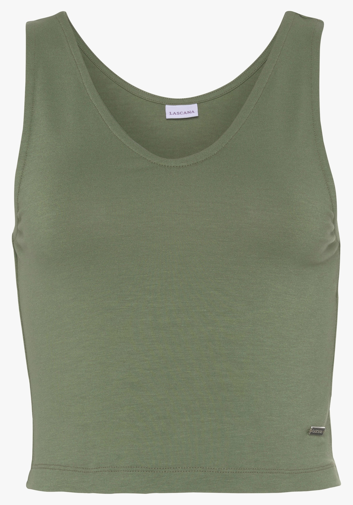 LASCANA Tanktop - donkergroen