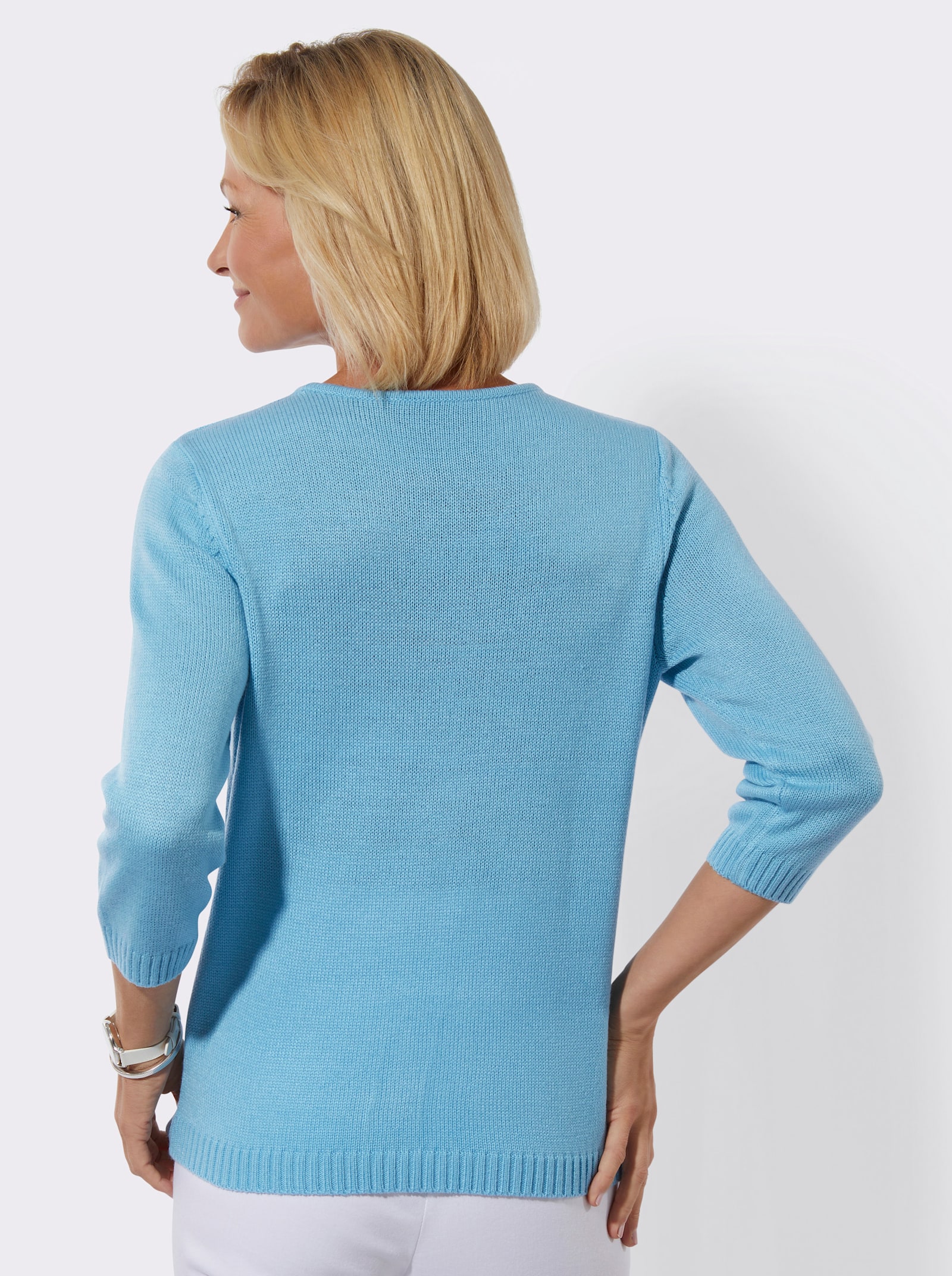 Ajourpullover - aqua